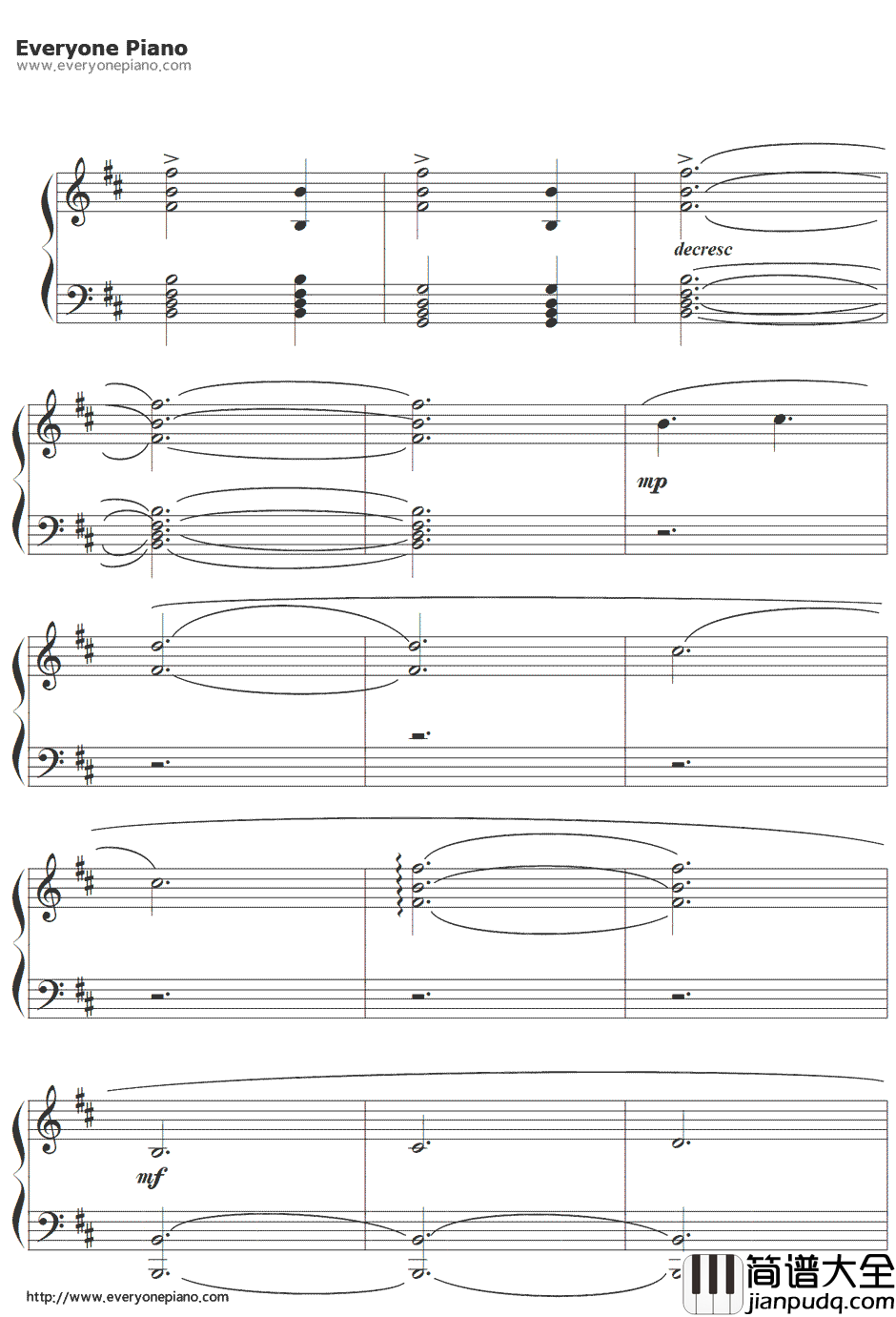 上古卷轴5：天际主题曲钢琴谱_Jeremy_Soule