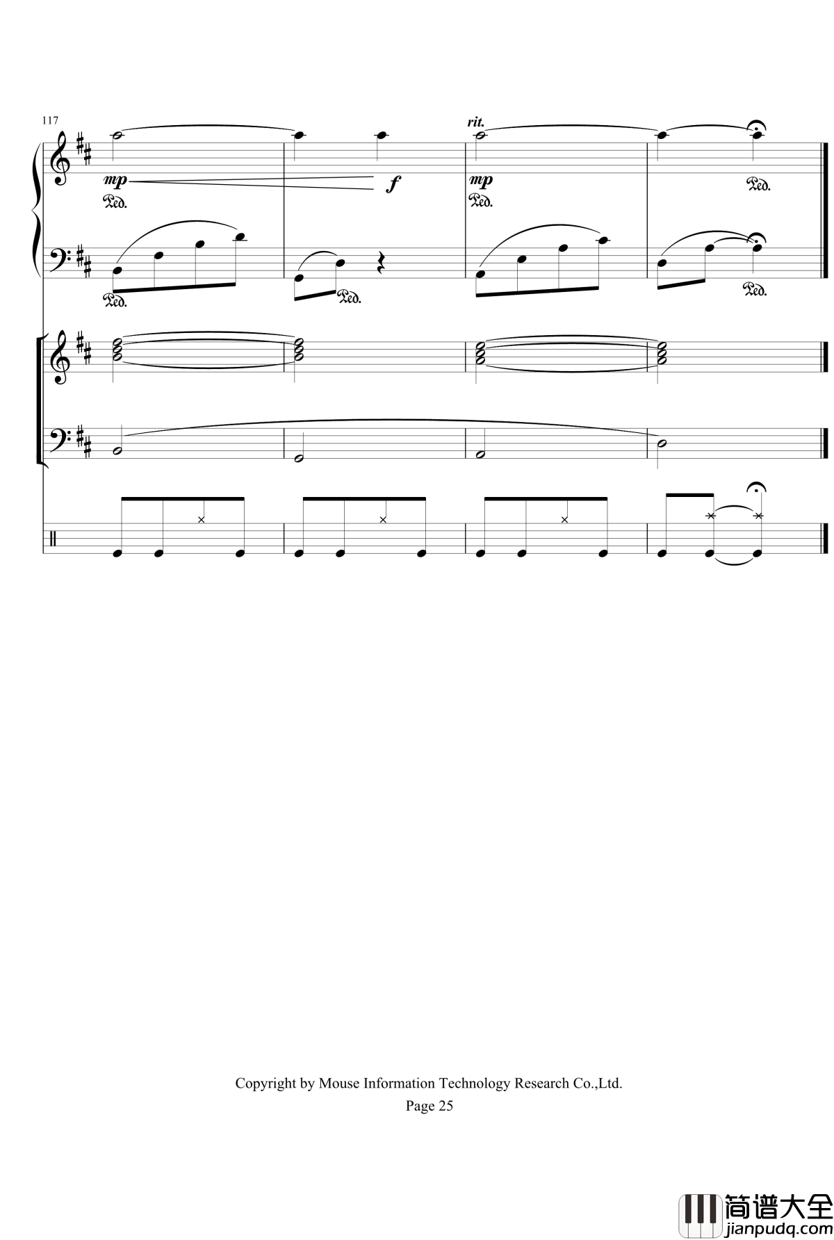 O钢琴谱_MITR