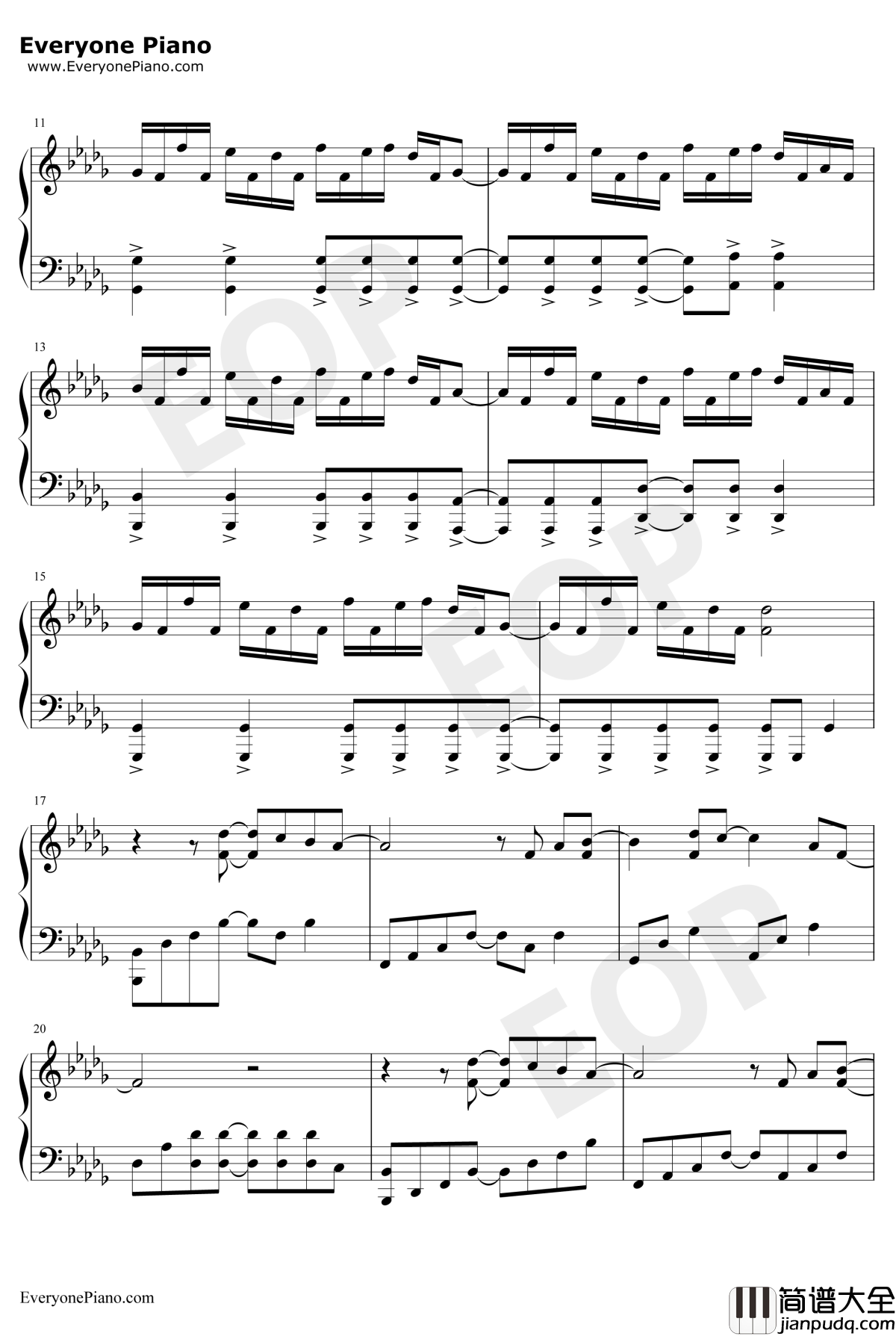 さよならエレジー钢琴谱_菅田将晖_终结一吻主题曲