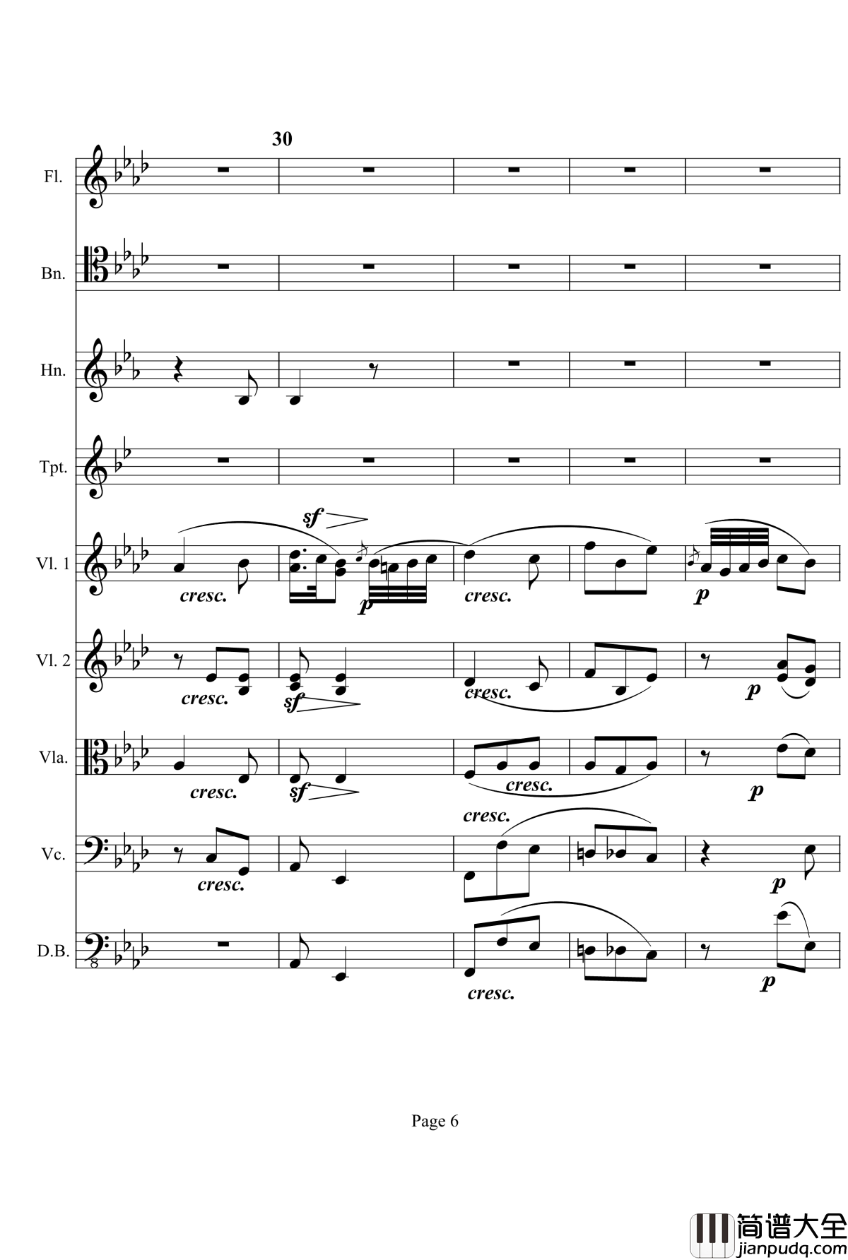 奏鸣曲之交响钢琴谱_第12首_Ⅰ_贝多芬_beethoven