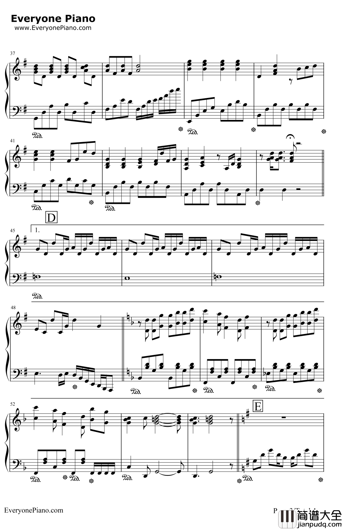 花香钢琴谱_许绍洋_薰衣草主题曲