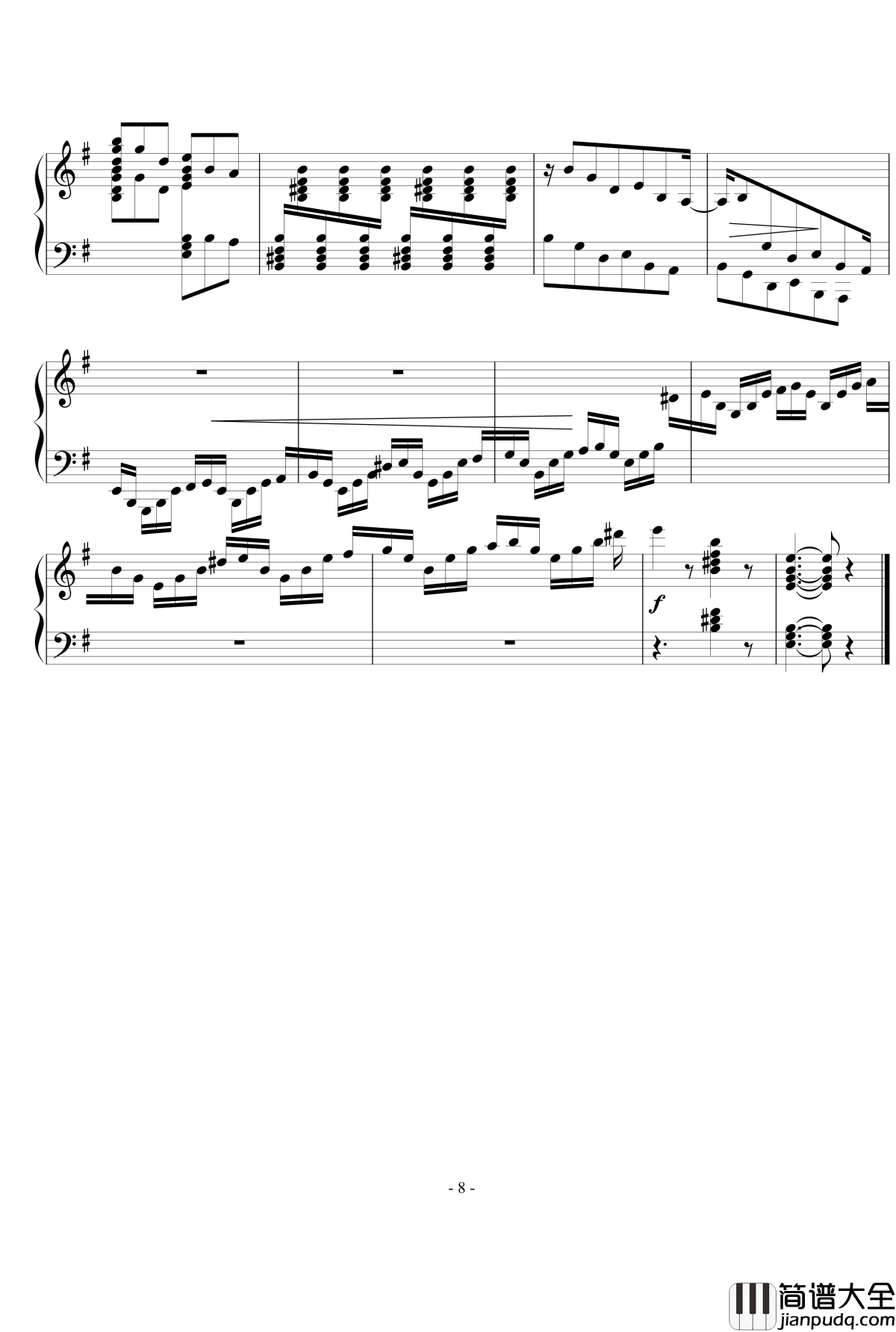 小随想曲钢琴谱_西贝柳斯