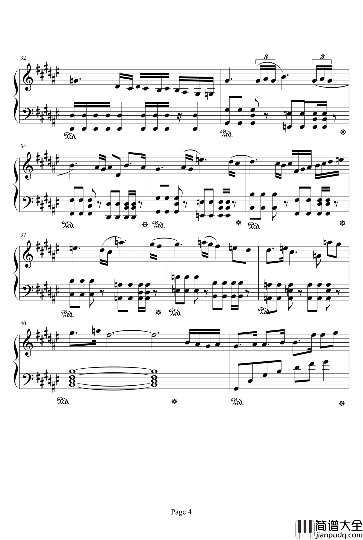亡灵序曲钢琴谱_完整版_亡灵序曲