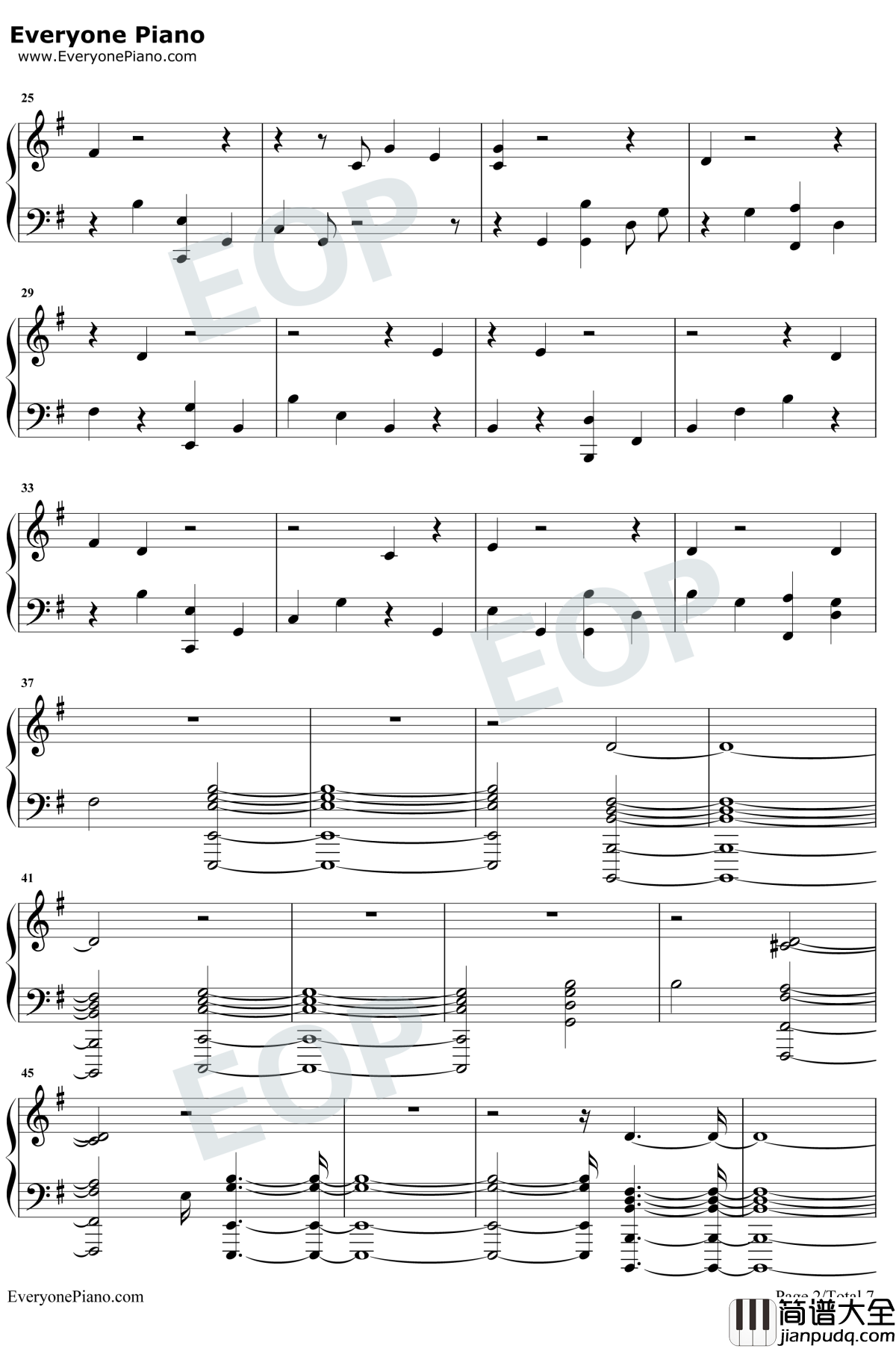 No_Peace钢琴谱_Sam_Smith/YEBBA