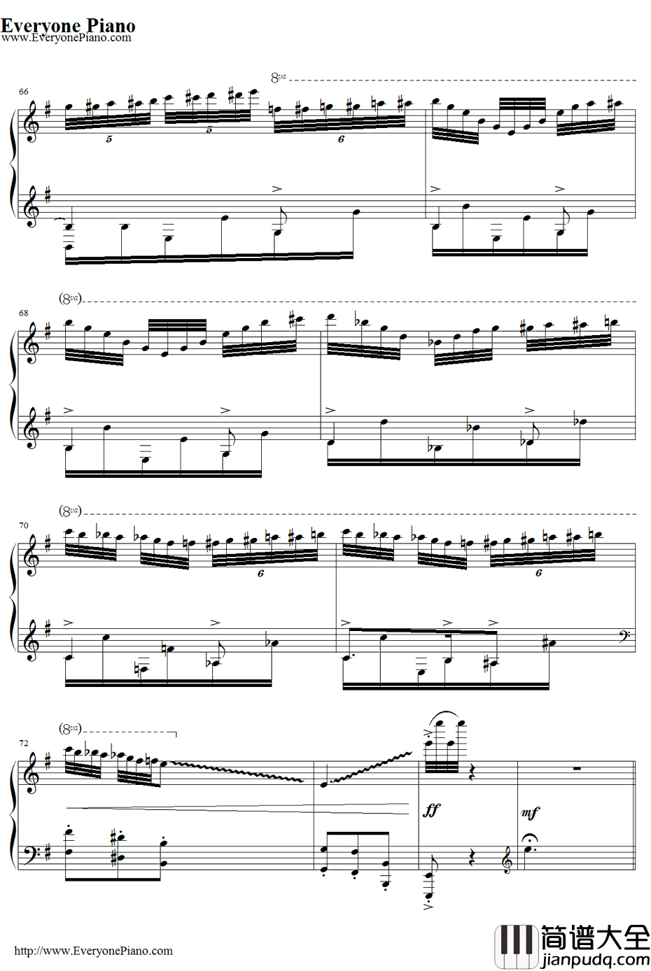 Hedwig's_Theme钢琴谱_JohnWilliams_海德薇变奏曲
