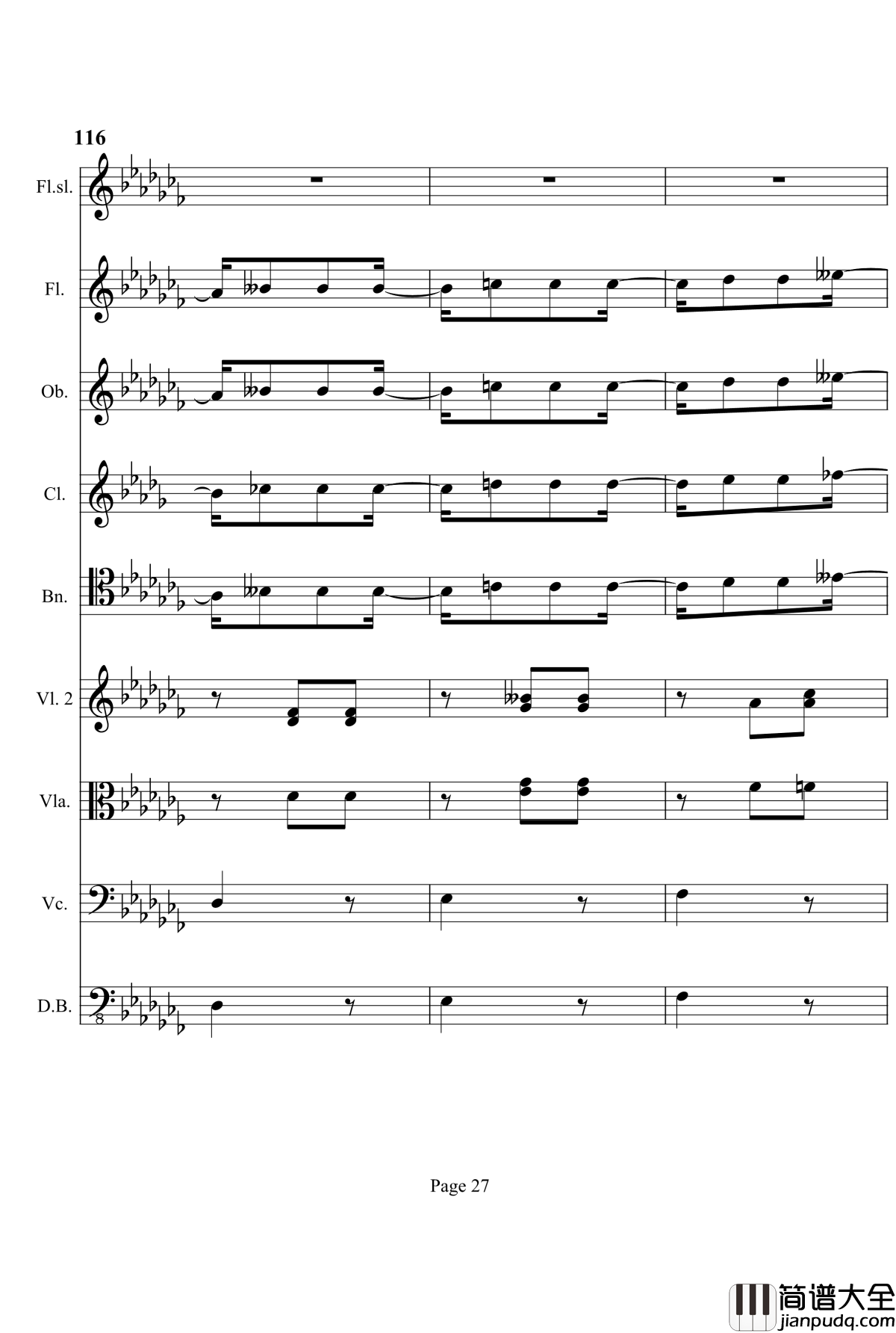 奏鸣曲之交响钢琴谱_第12首_Ⅰ_贝多芬_beethoven