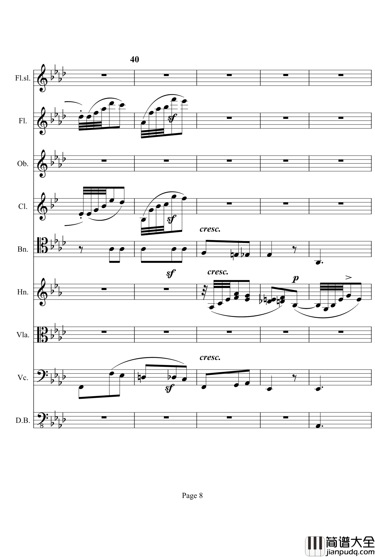 奏鸣曲之交响钢琴谱_第12首_Ⅰ_贝多芬_beethoven