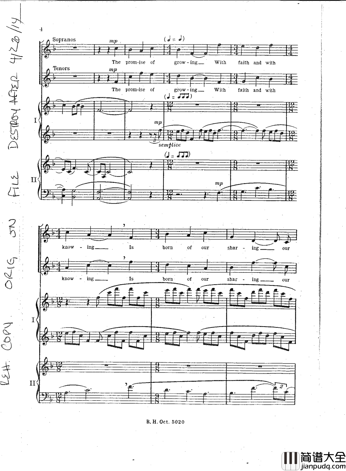 The_promise_of_living钢琴谱_Aaron_Copland