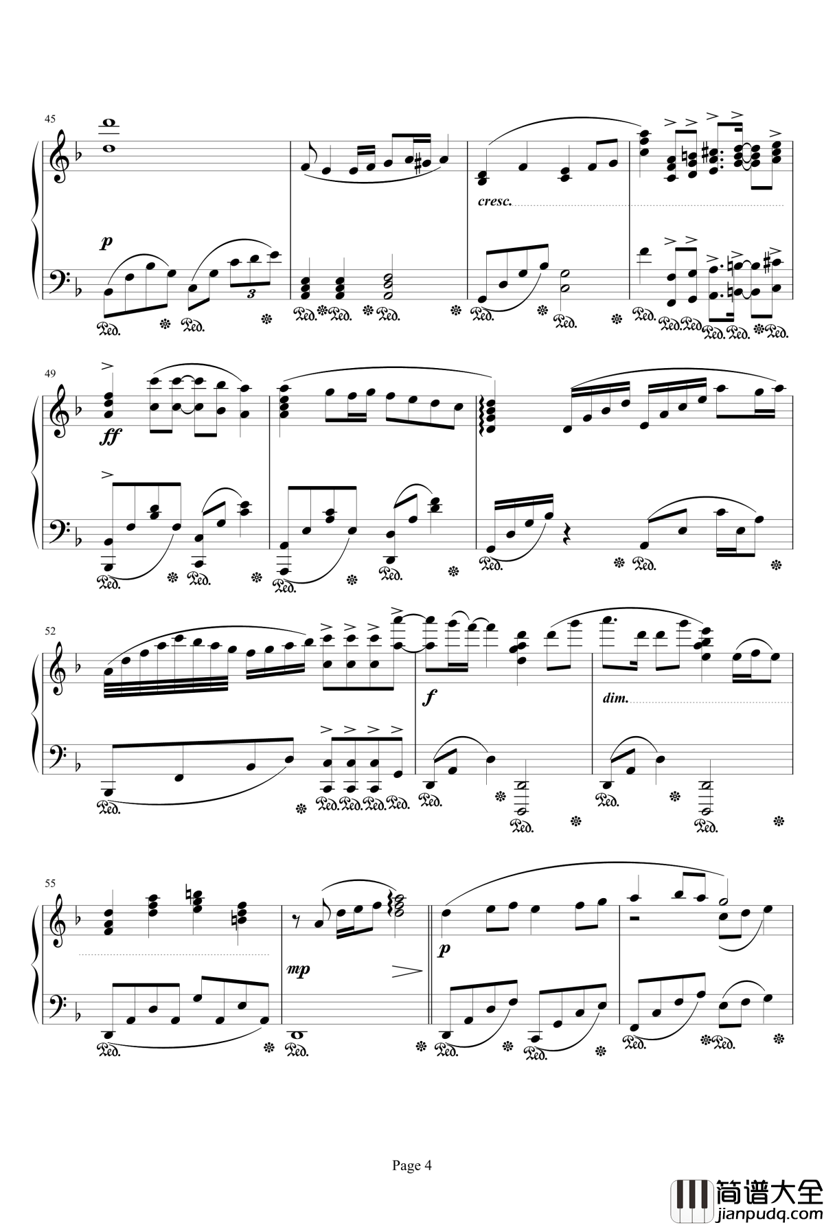 最终幻想主题曲钢琴谱_最终幻想