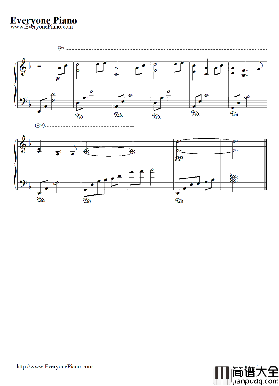 夜曲钢琴谱_Gunnhild_Tvinnereim