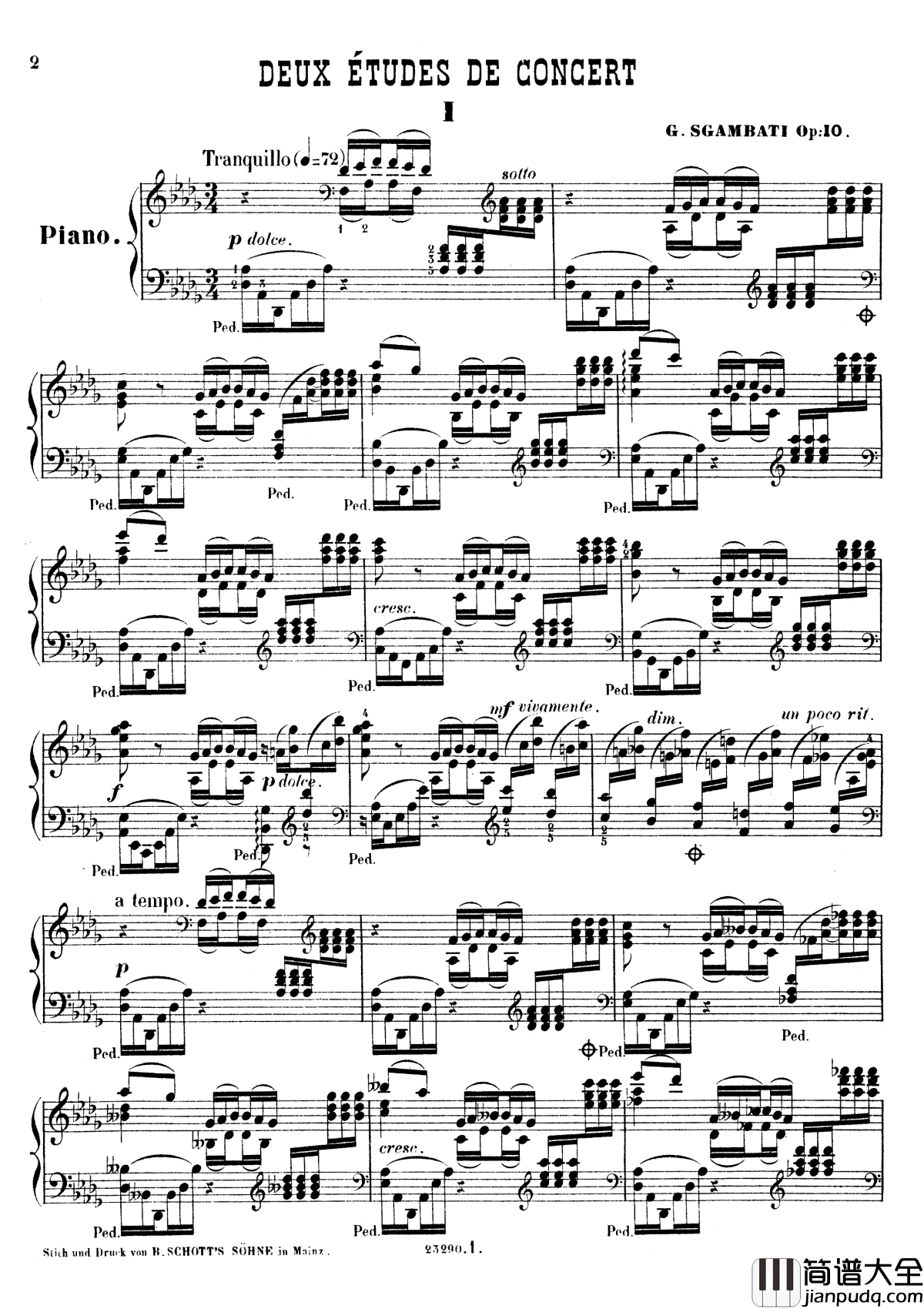 降D大调音乐会练习曲_Op.10No.1_斯甘巴蒂