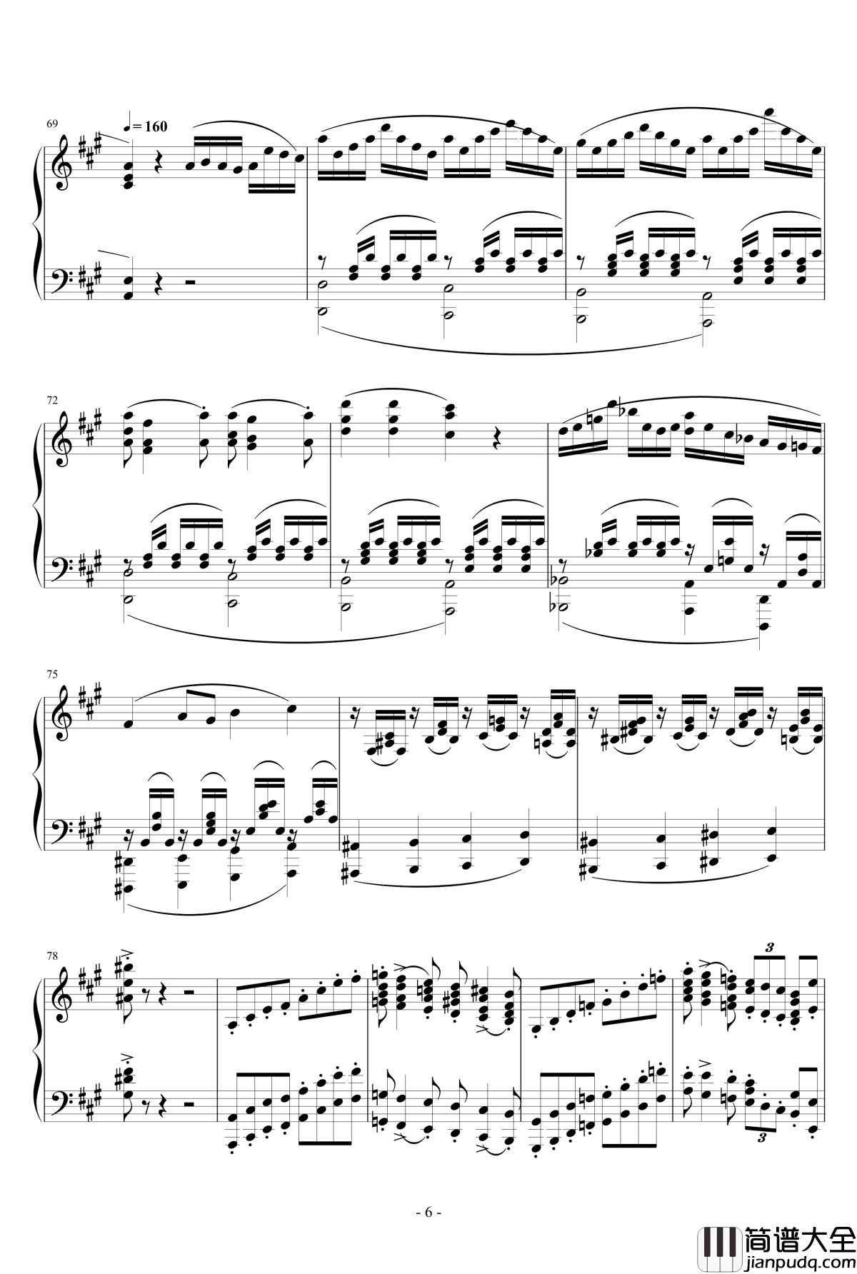 小温狂想曲_2.6钢琴谱_一个球