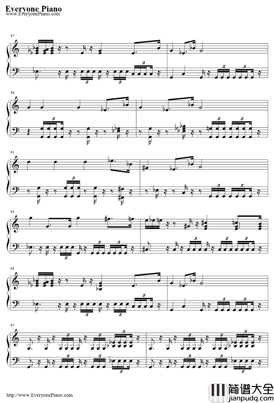 The_Imperial_March钢琴谱_JohnWilliams_帝国进行曲_星球大战配乐