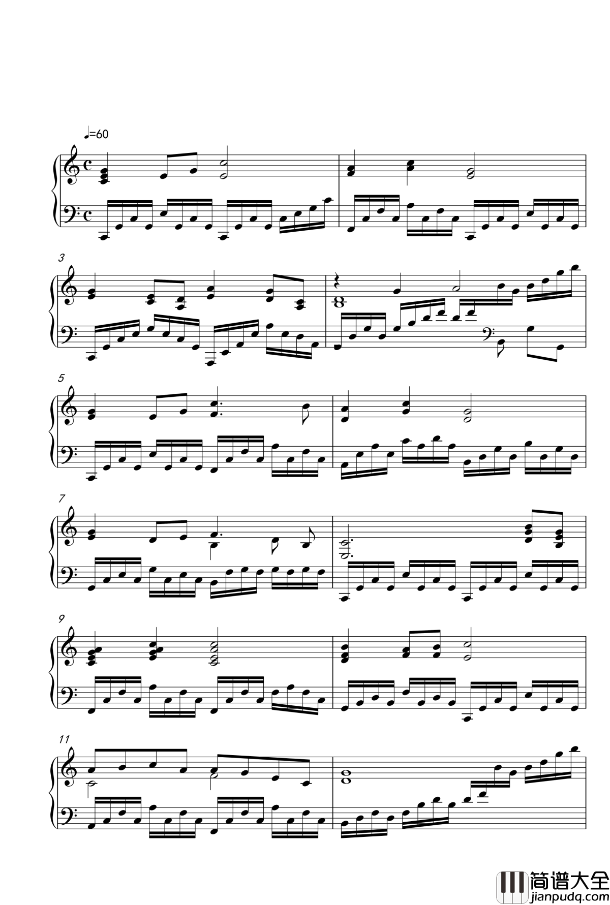 送别钢琴谱_世界名曲