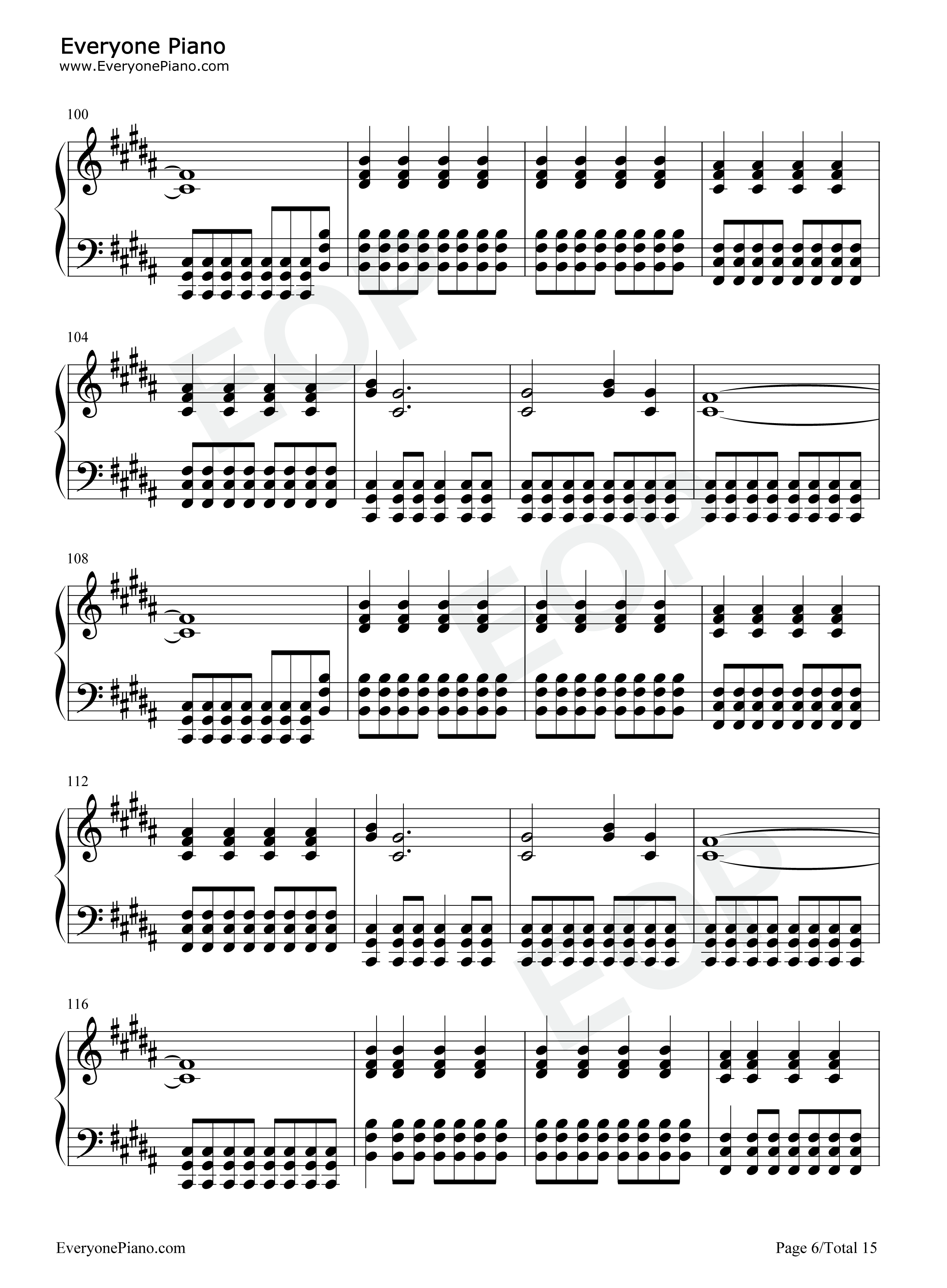 Snow_Hey_Oh钢琴谱_Red_Hot_Chili_Peppers