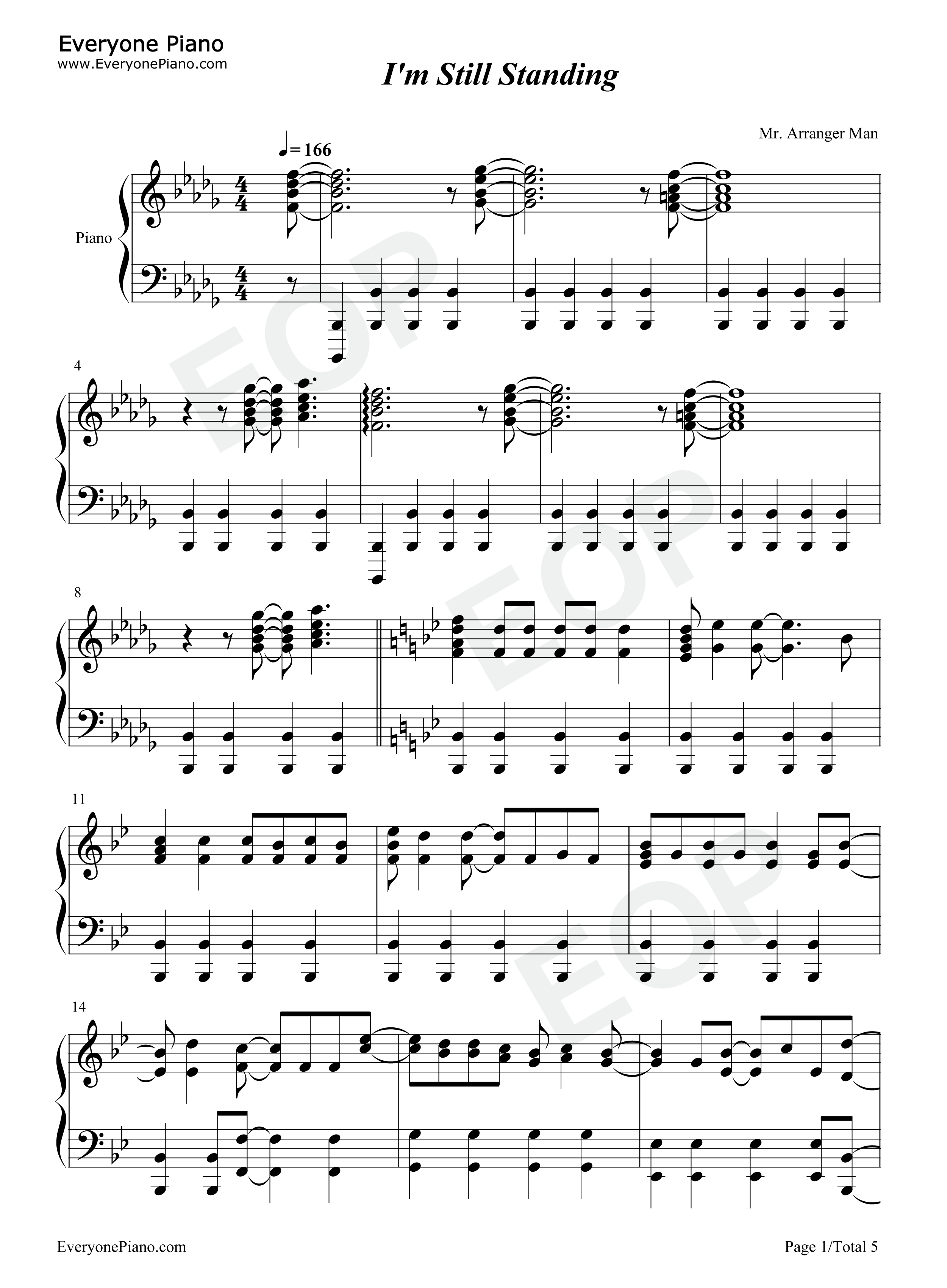 Im_Still_Standing钢琴谱_Elton_John_Bernie_Taupin