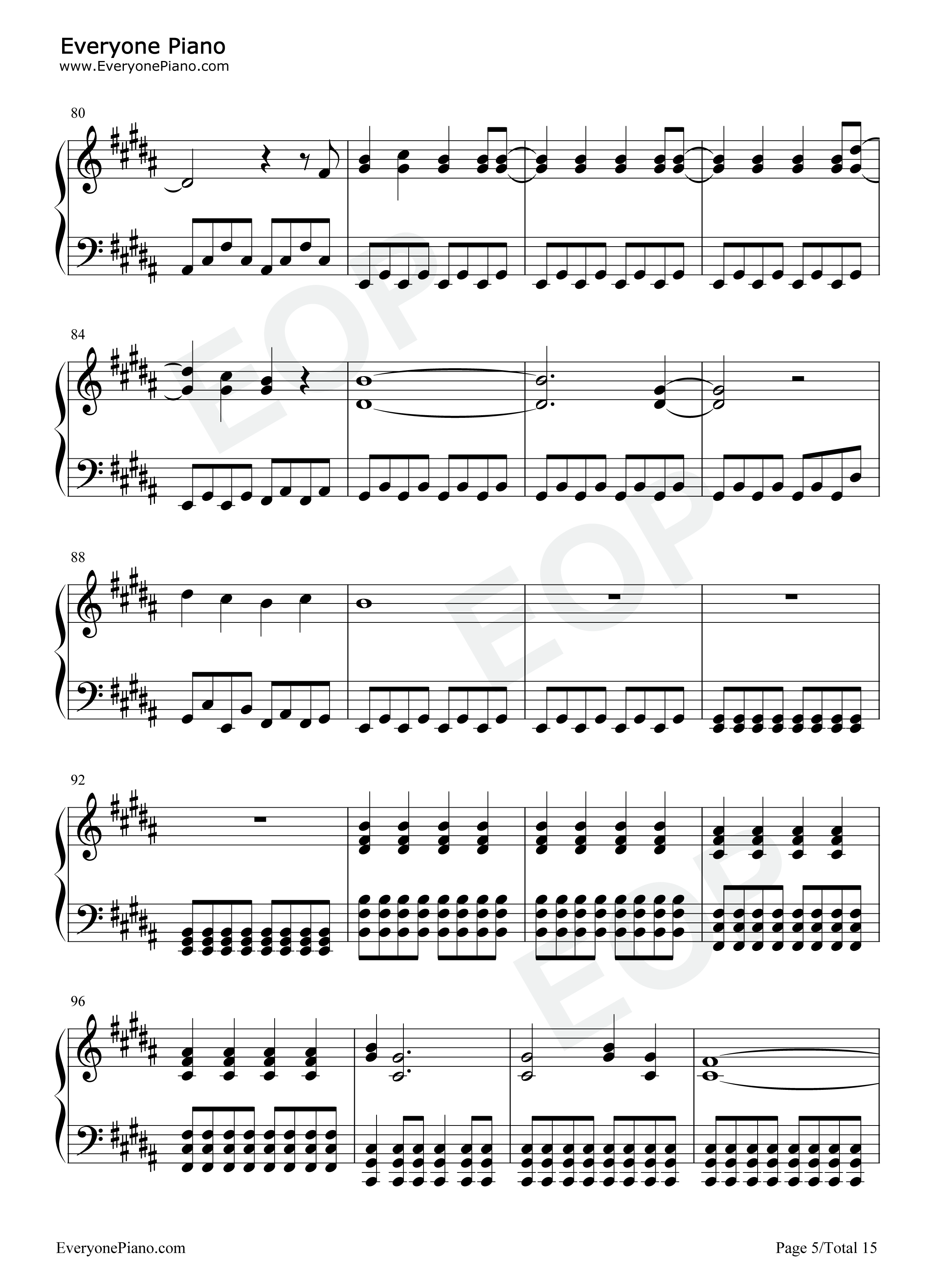 Snow_Hey_Oh钢琴谱_Red_Hot_Chili_Peppers