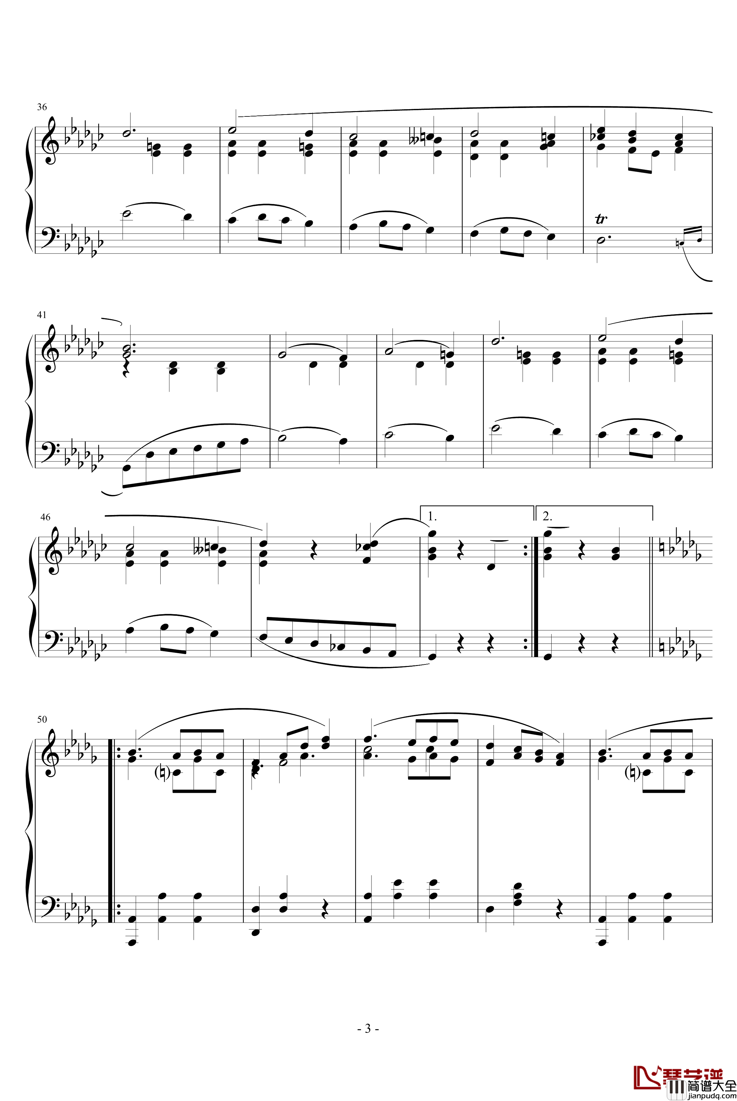 降D大调圆舞曲钢琴谱_肖邦_chopin