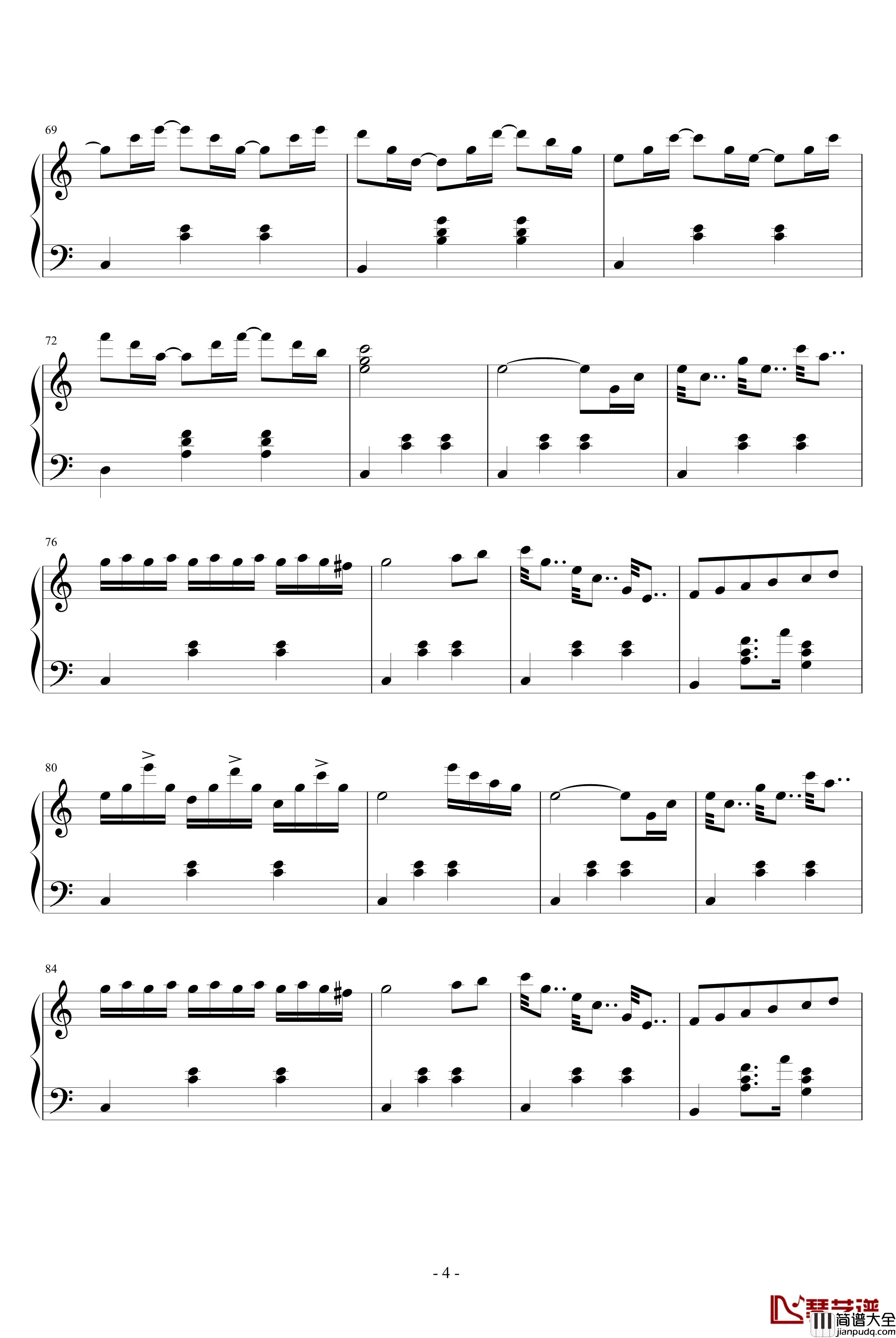 圆舞曲钢琴谱_梦的世界