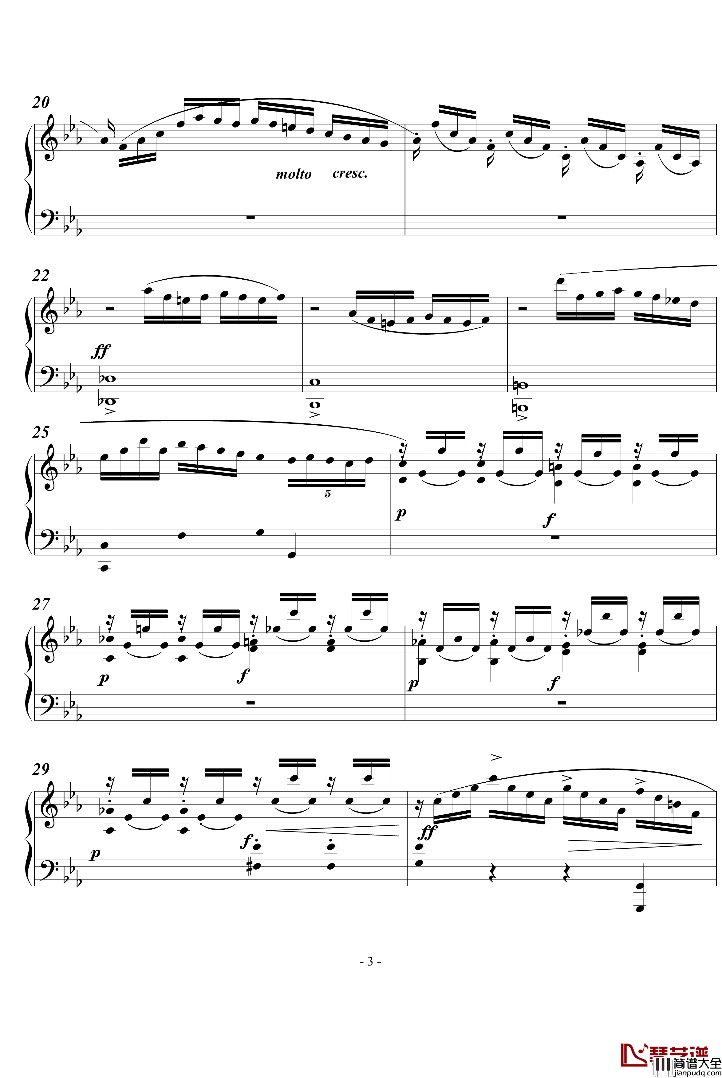 视唱曲钢琴谱_巴赫_P.E.Bach
