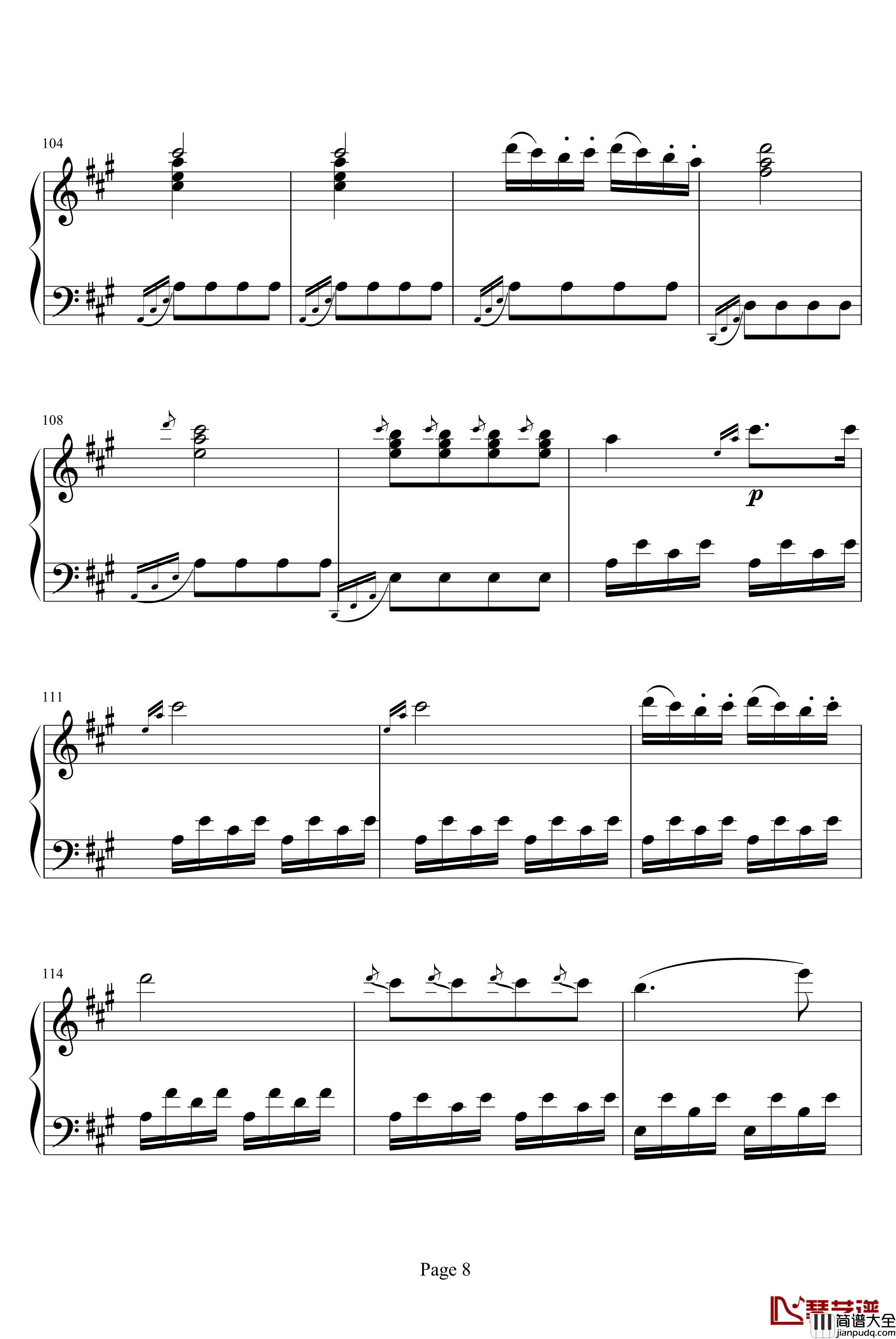 土耳其进行曲钢琴谱_莫扎特