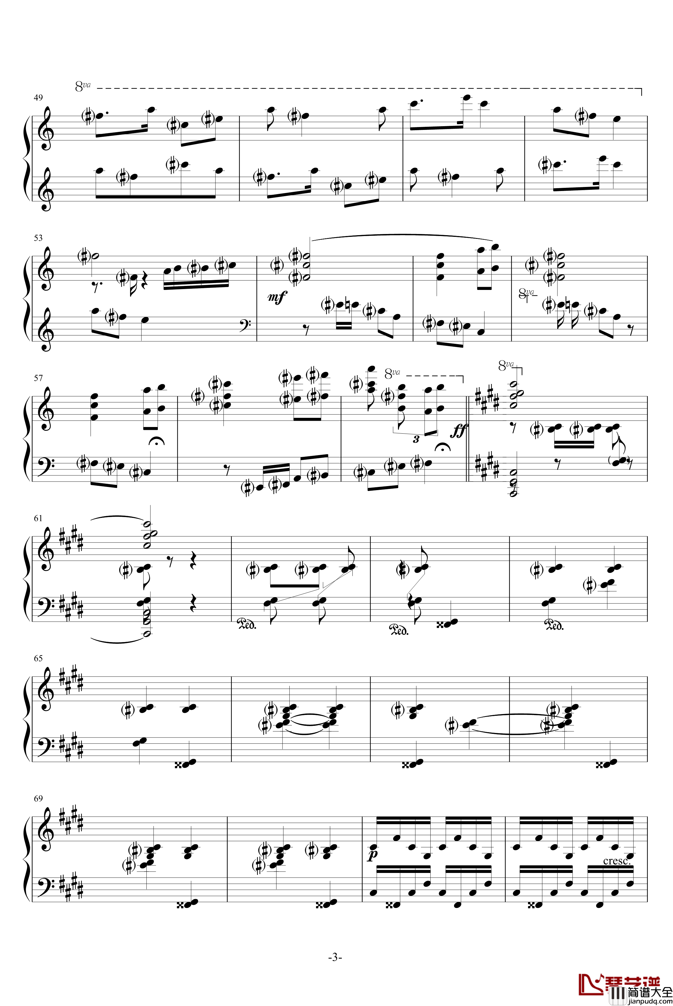 湖南花鼓钢琴谱_湖南民歌_中国名曲