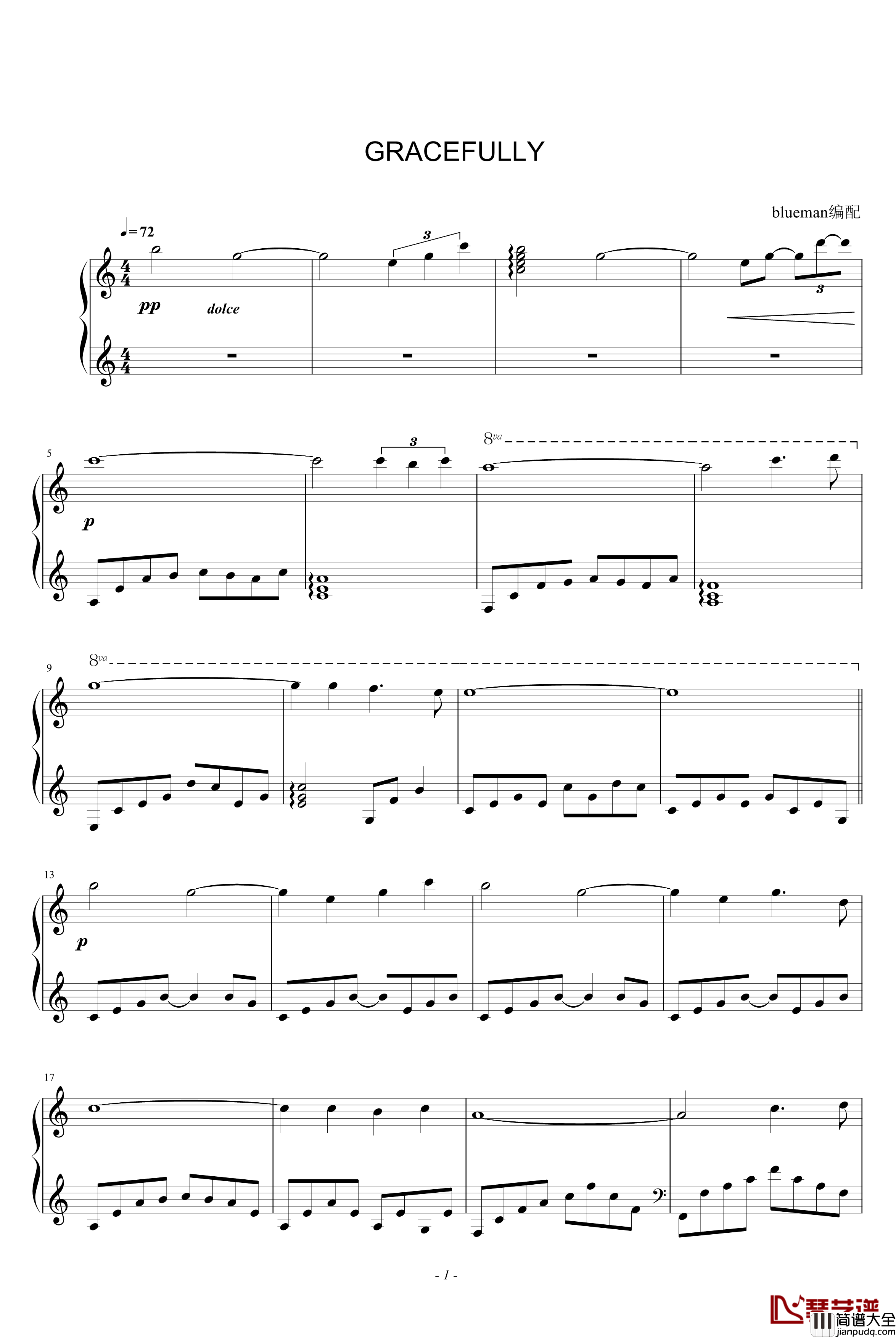 Gracefully钢琴谱_Giovanni_Marradi_乔瓦尼