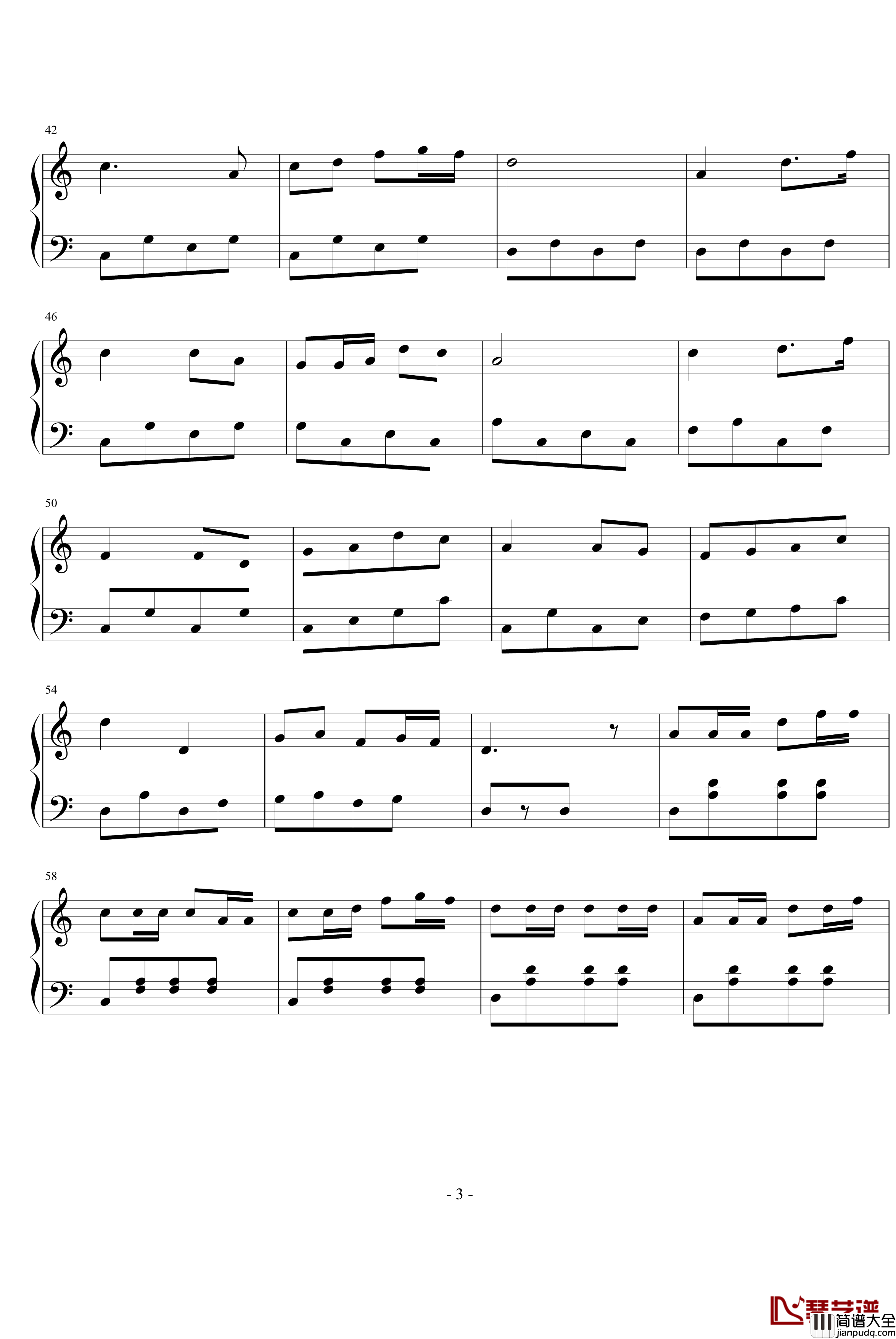 赛马钢琴谱_中国名曲