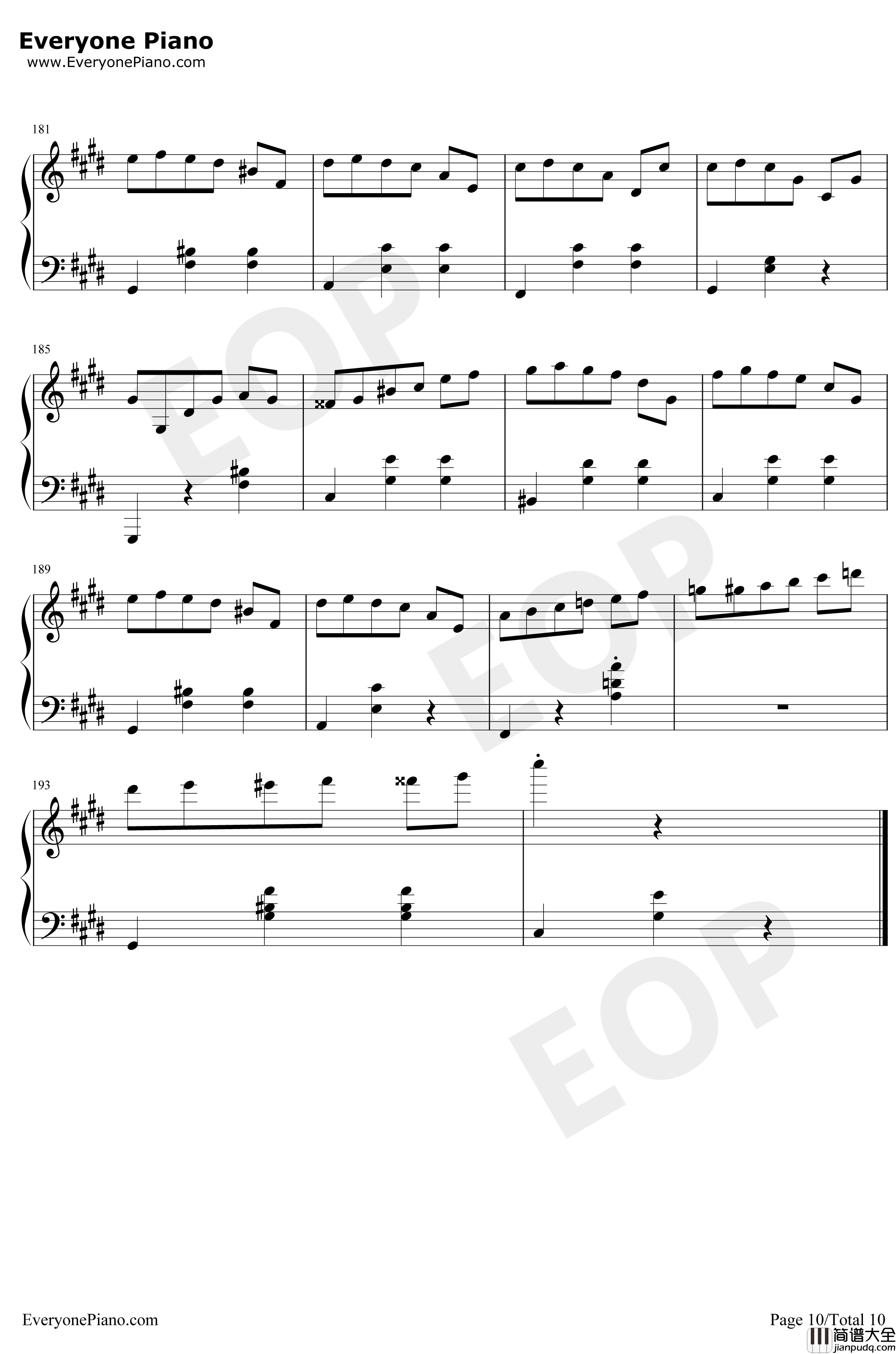 升C小调圆舞曲钢琴谱_肖邦