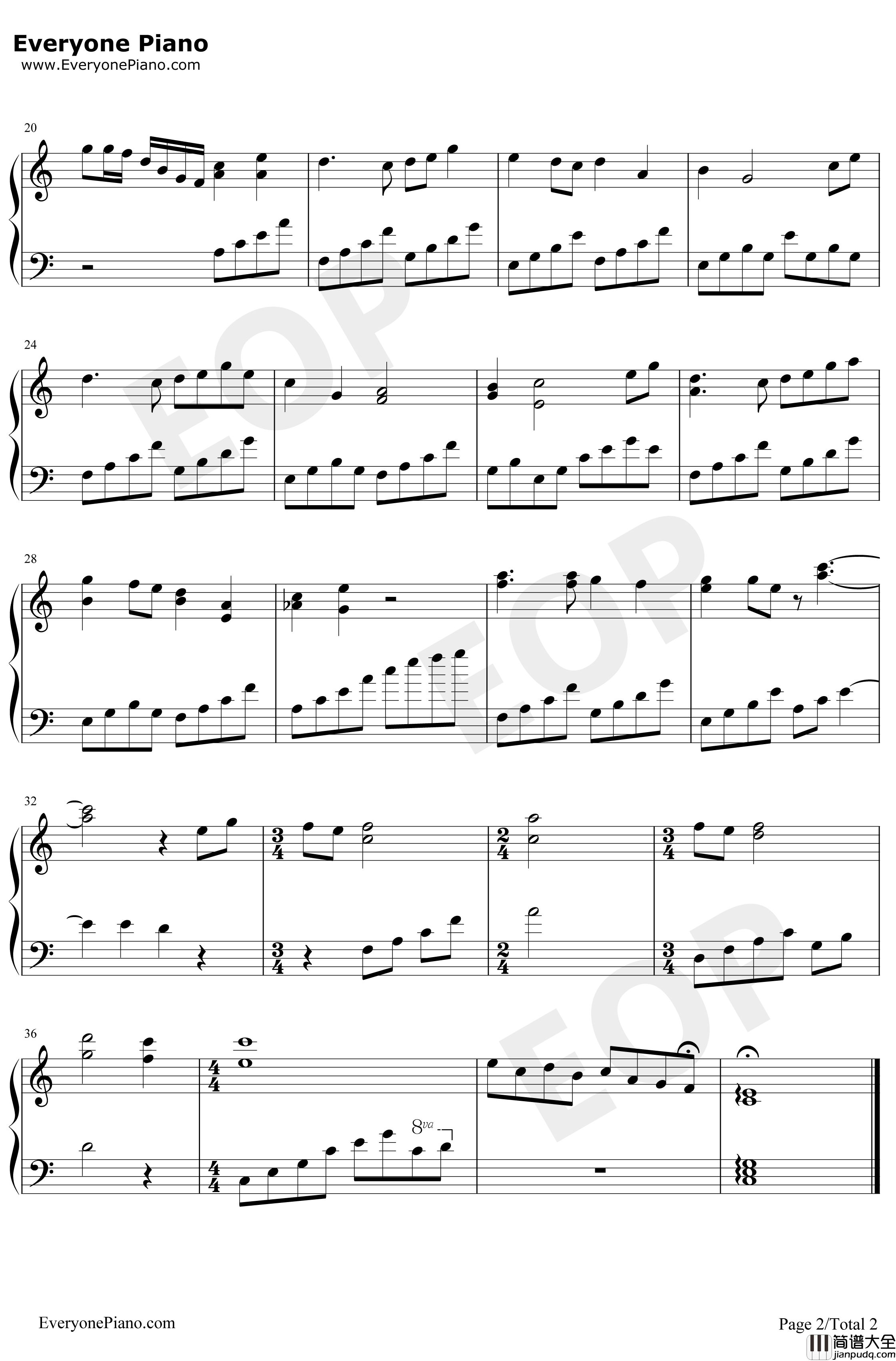 秘湯を求めて钢琴谱_牧野忠义_游戏怪物猎人p3村落BGM
