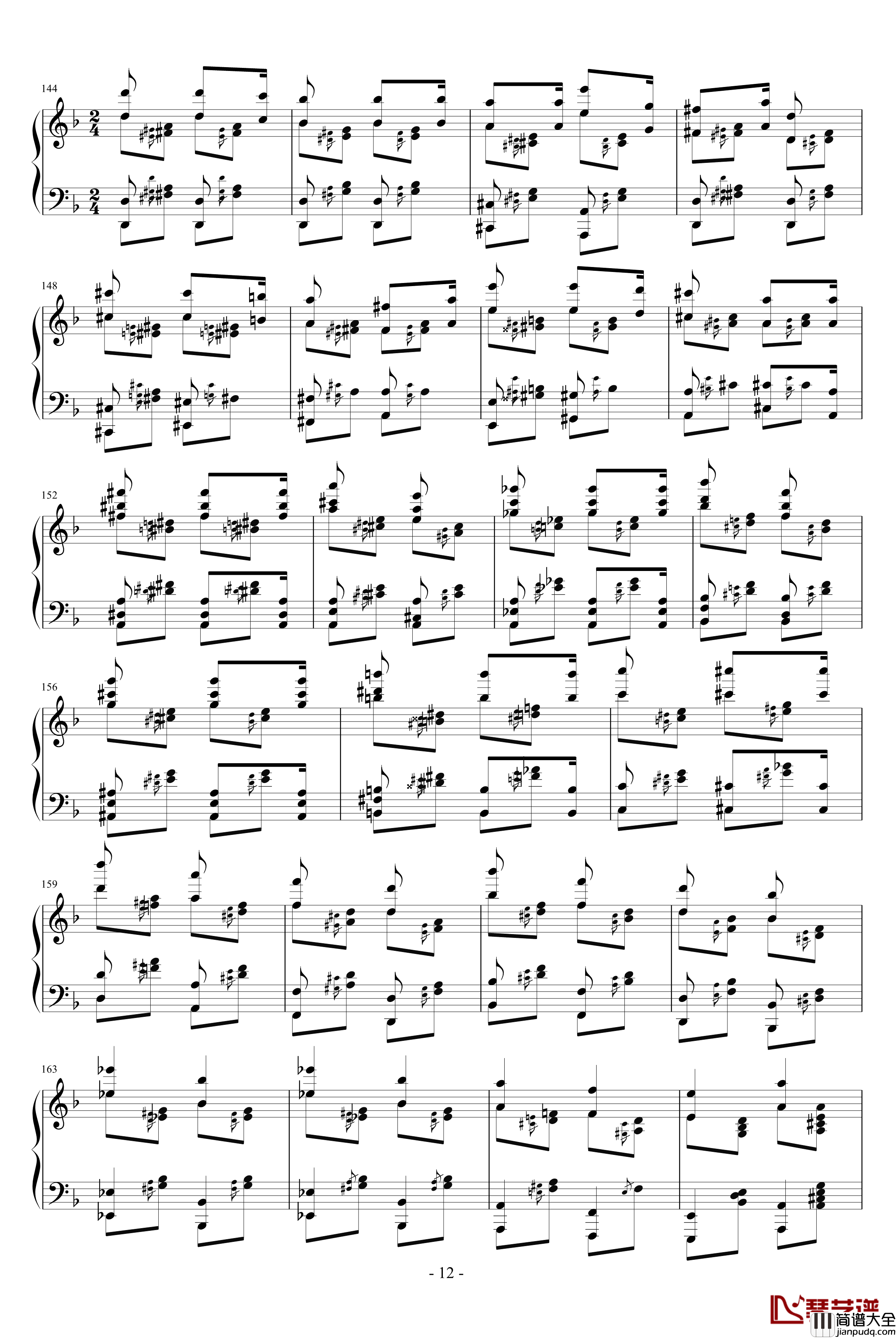 Mazeppa钢琴谱_超技练习曲第4首_李斯特