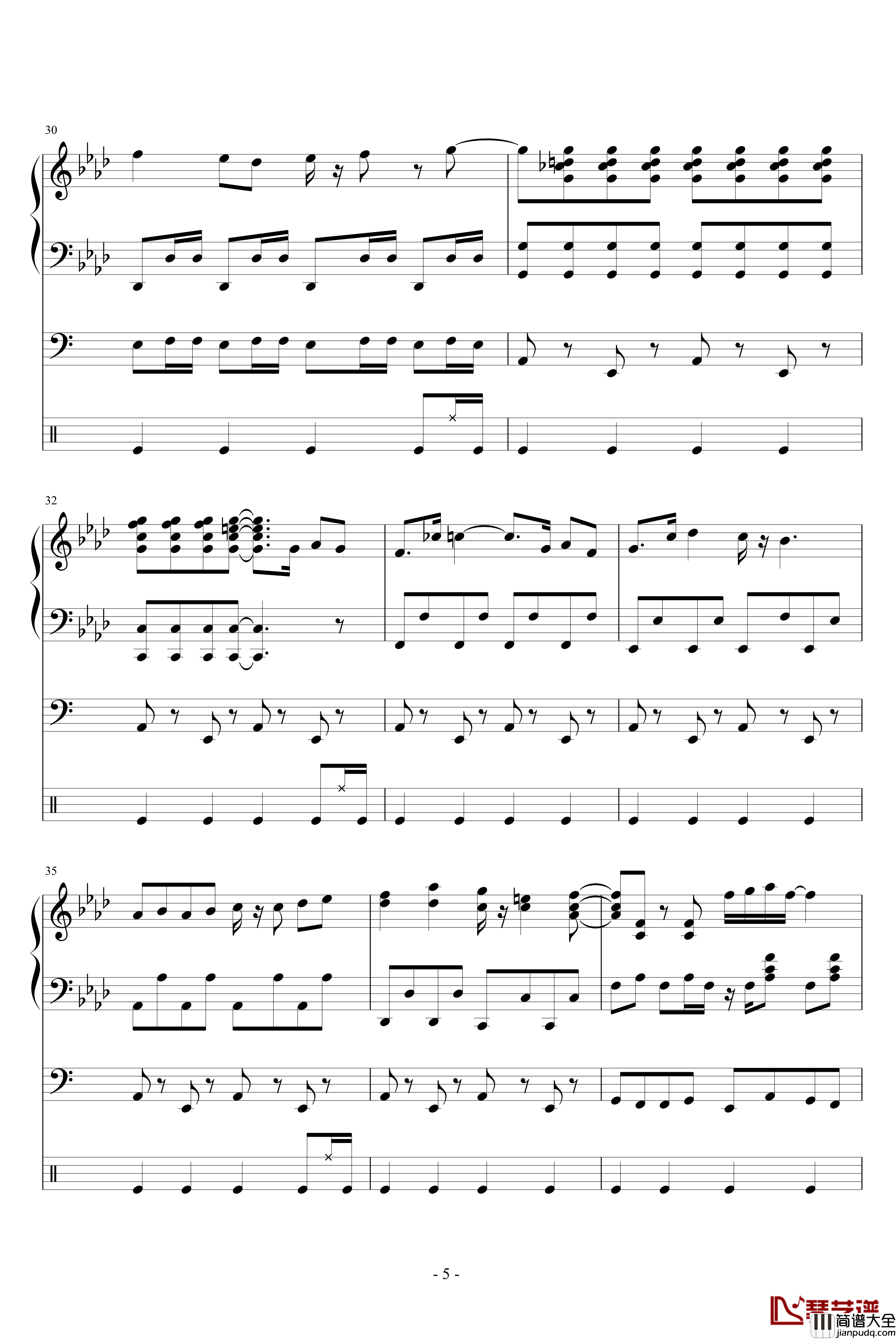 柯南主题曲钢琴谱_名侦探柯南