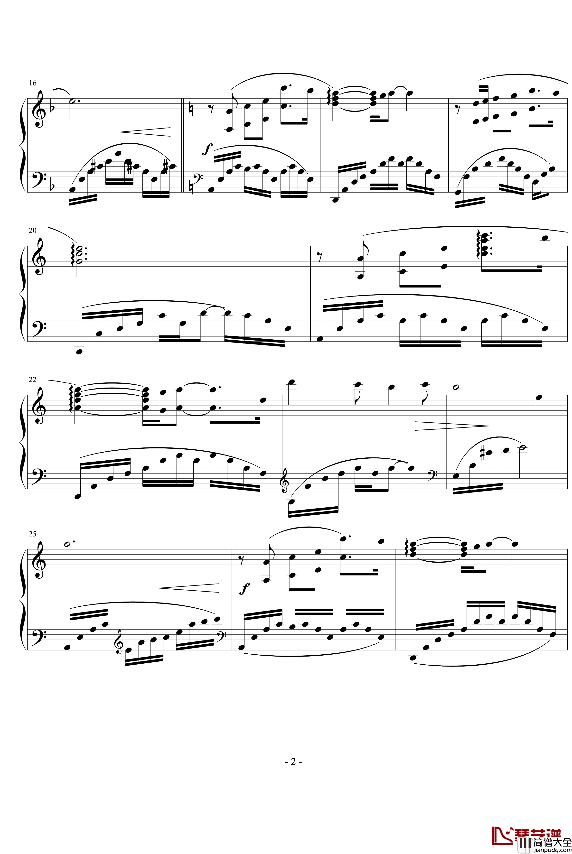歌未央钢琴谱_演奏版_新上海滩插曲_影视