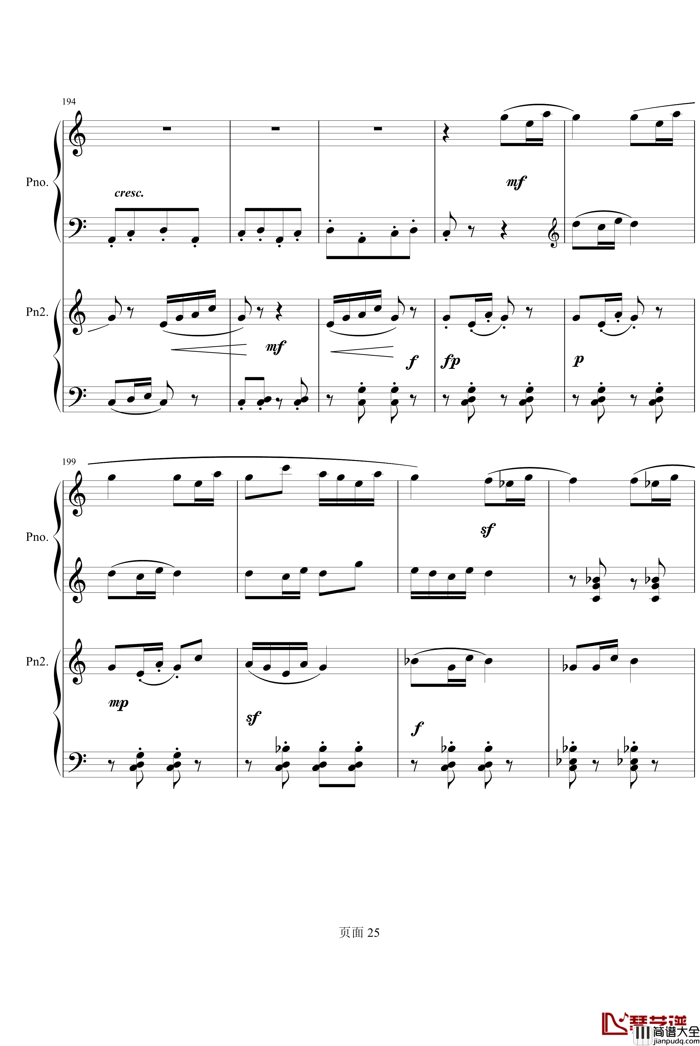 京韵钢琴谱_双钢琴_中国名曲