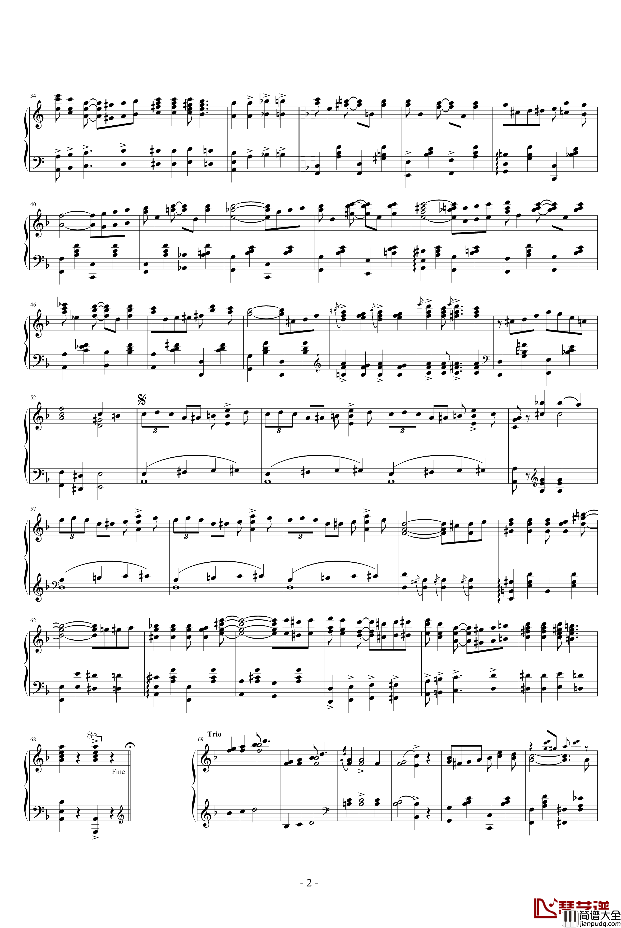 Rialto_Ripples_Rag钢琴谱_格什温_Gershwin