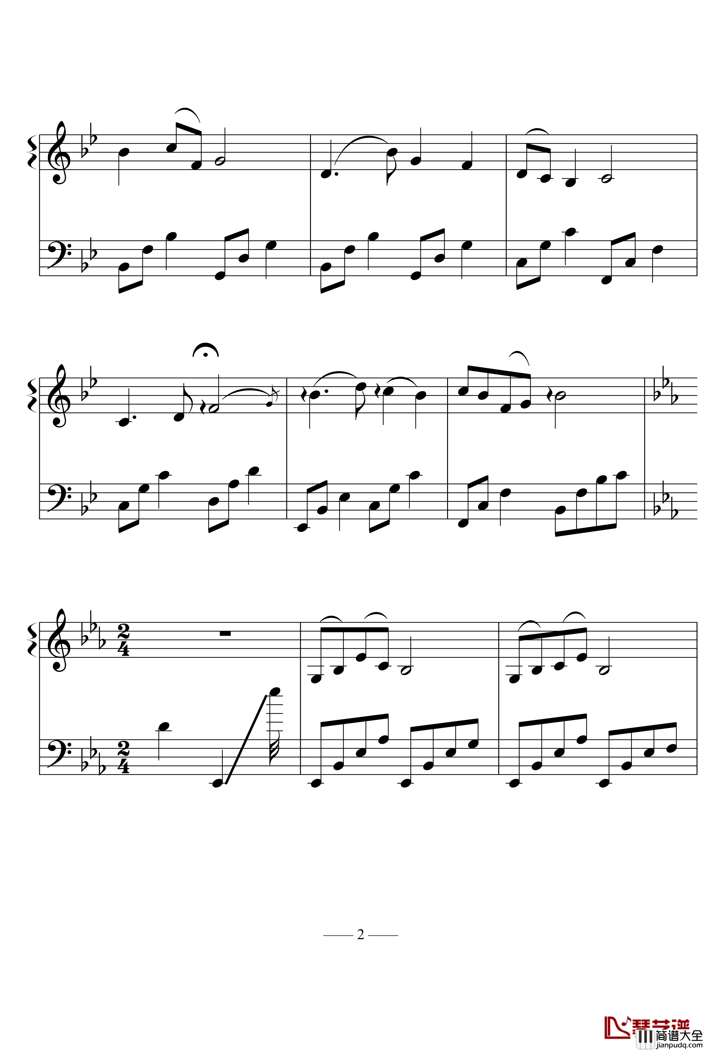 小燕子钢琴谱_中国名曲