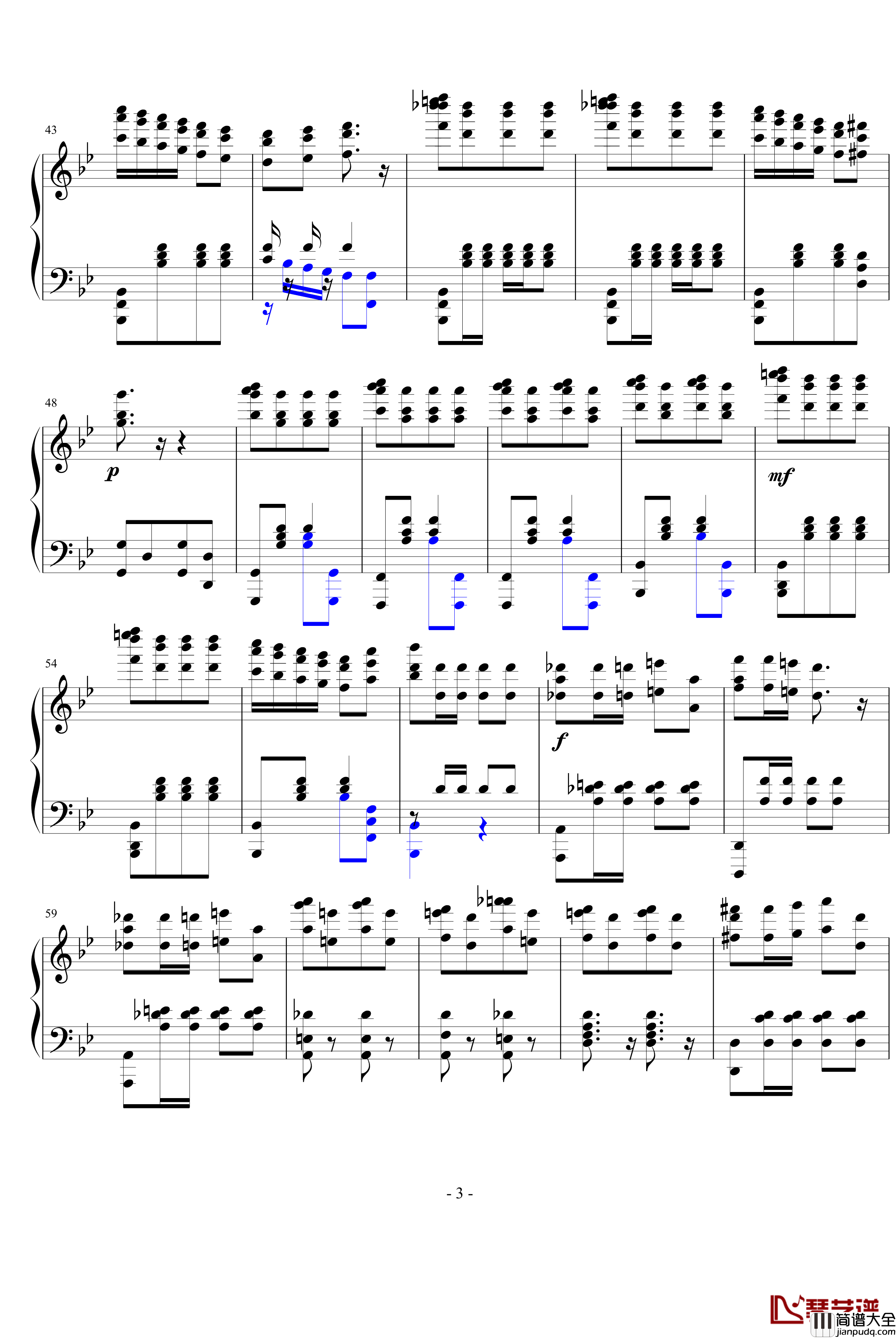 土耳其进行曲钢琴谱_老贝原版_贝多芬_beethoven