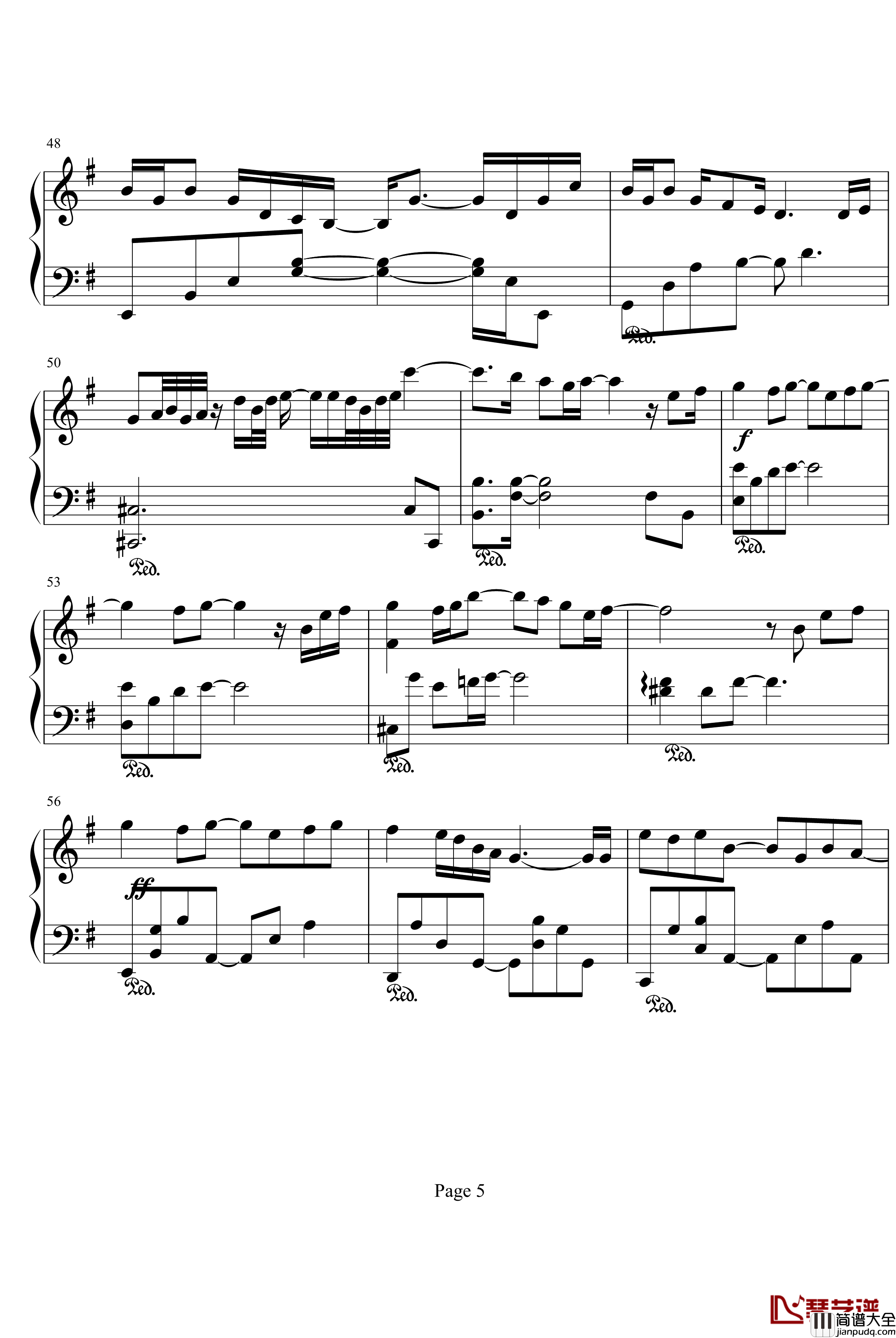 回家钢琴谱_钢琴独奏_世界名曲