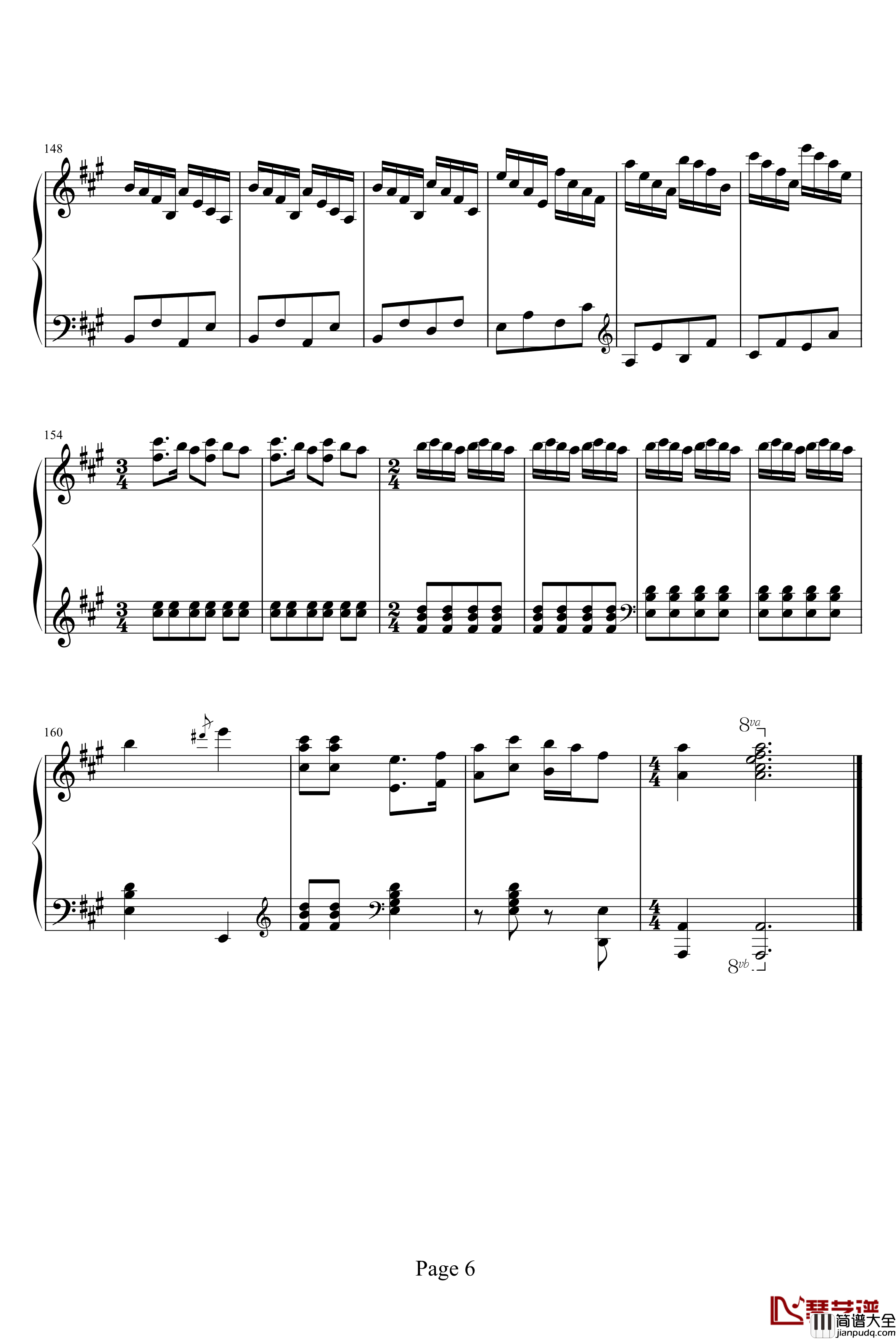 解放区的天钢琴谱_中国名曲