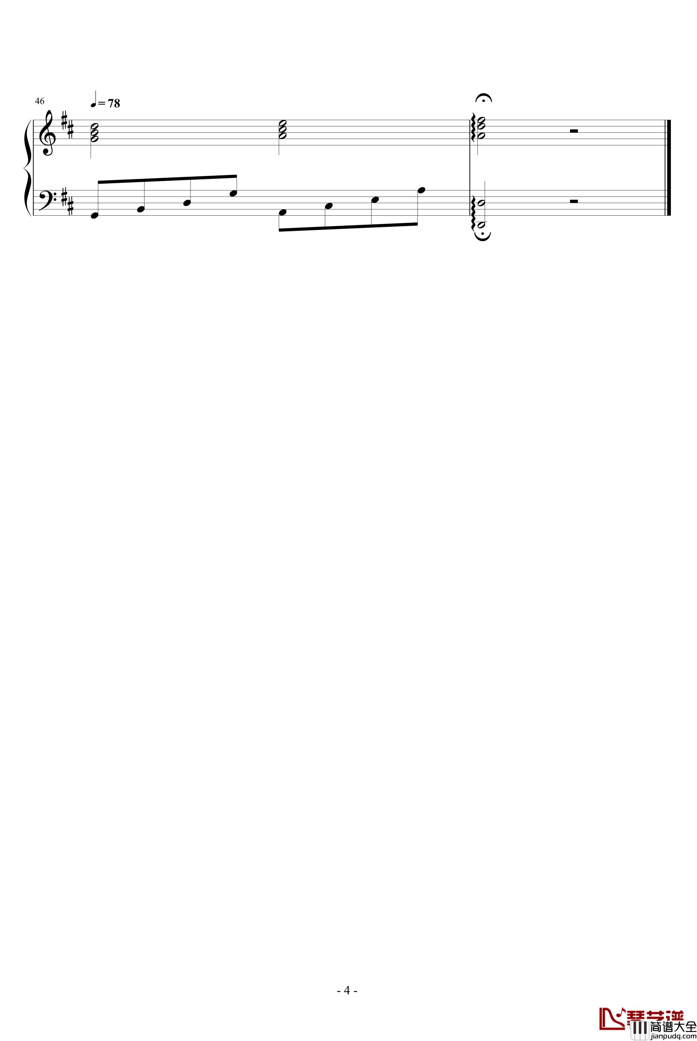 Canon_in_Major钢琴谱_卡农_简易版_帕赫贝尔_Pachelbel