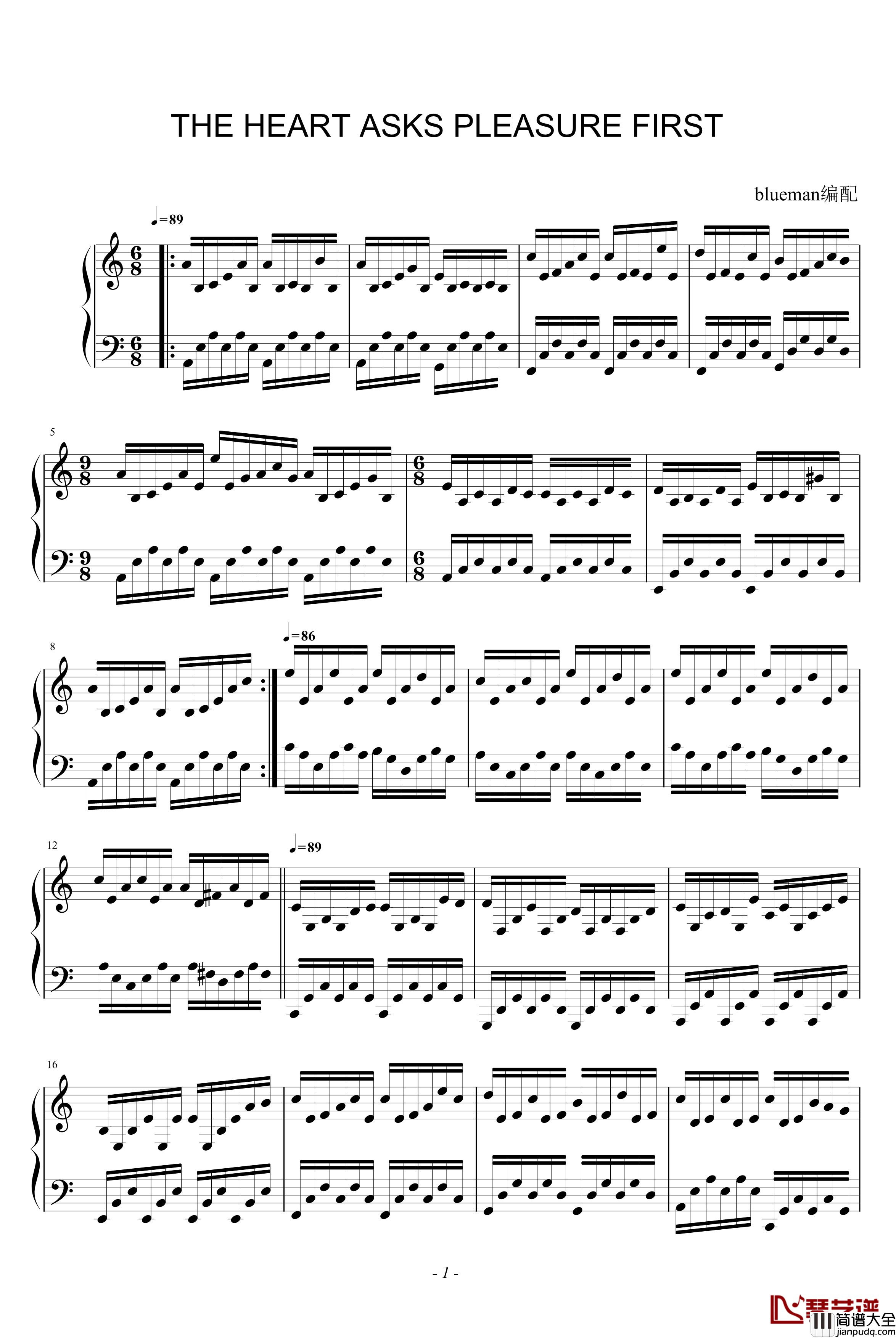 The_Heart_Asks_Pleasure_First钢琴谱_Michael_Nyman