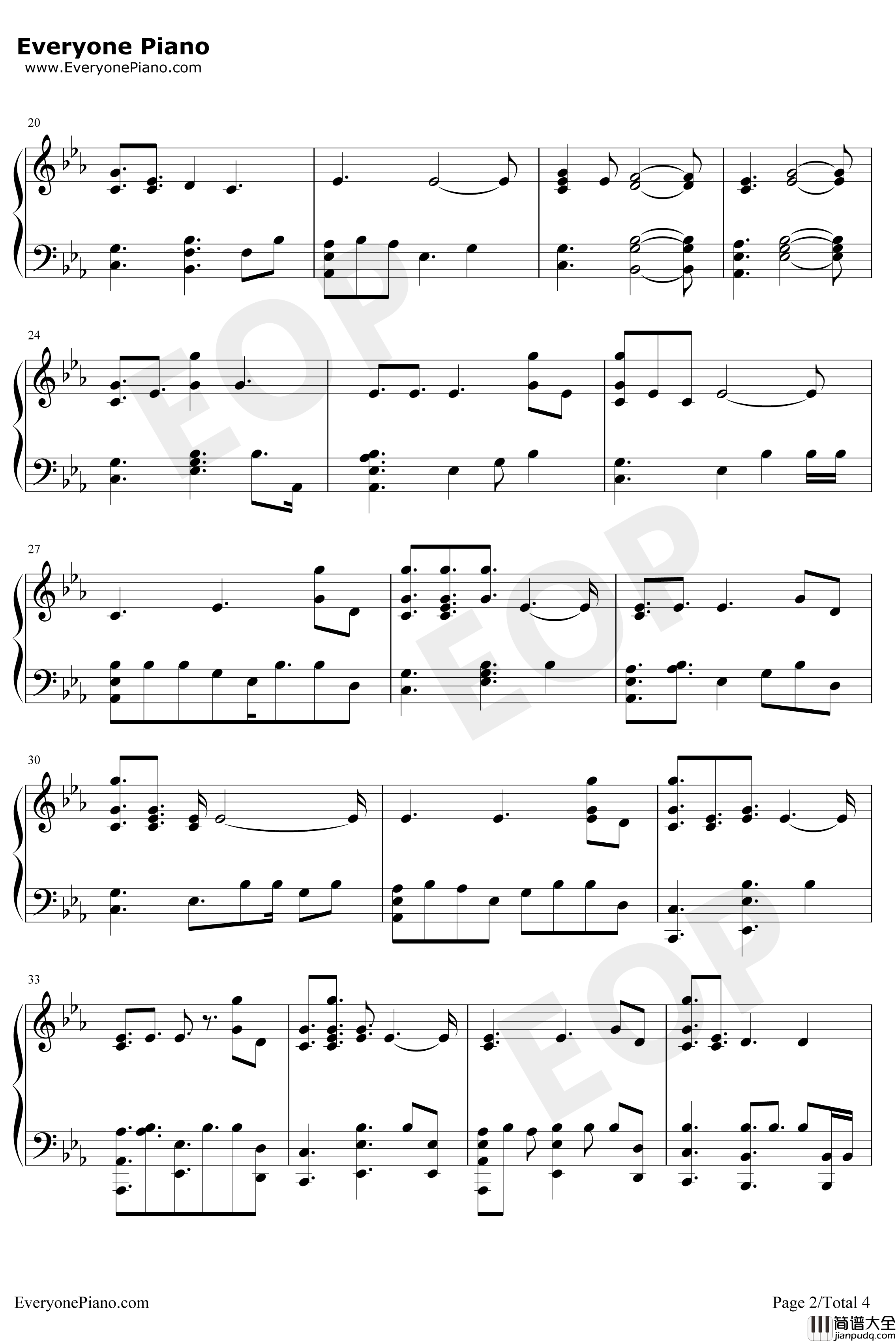 NoPlace钢琴谱_BackstreetBoys