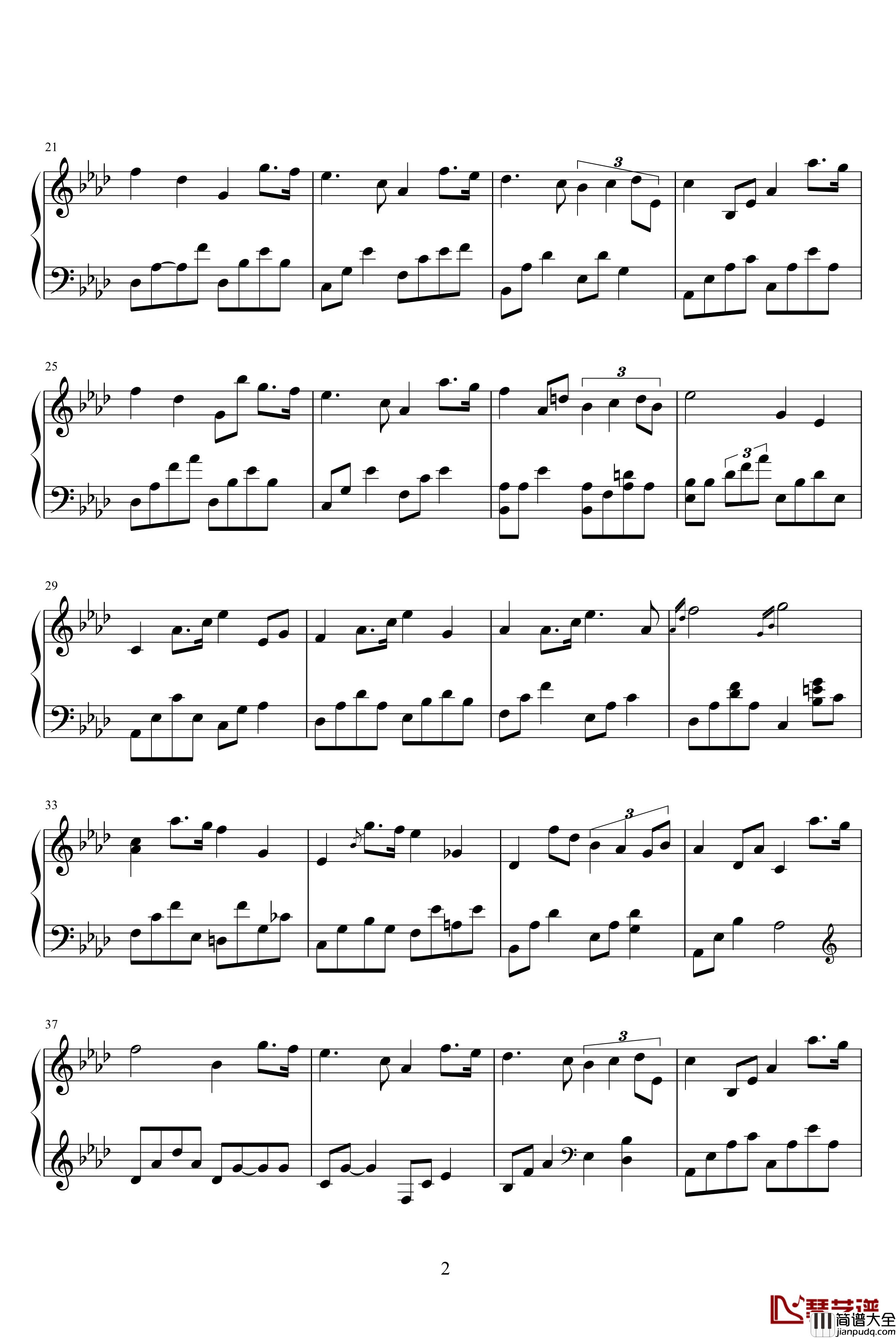 Fantasia's_Lullaby钢琴谱_Kevin_Kern