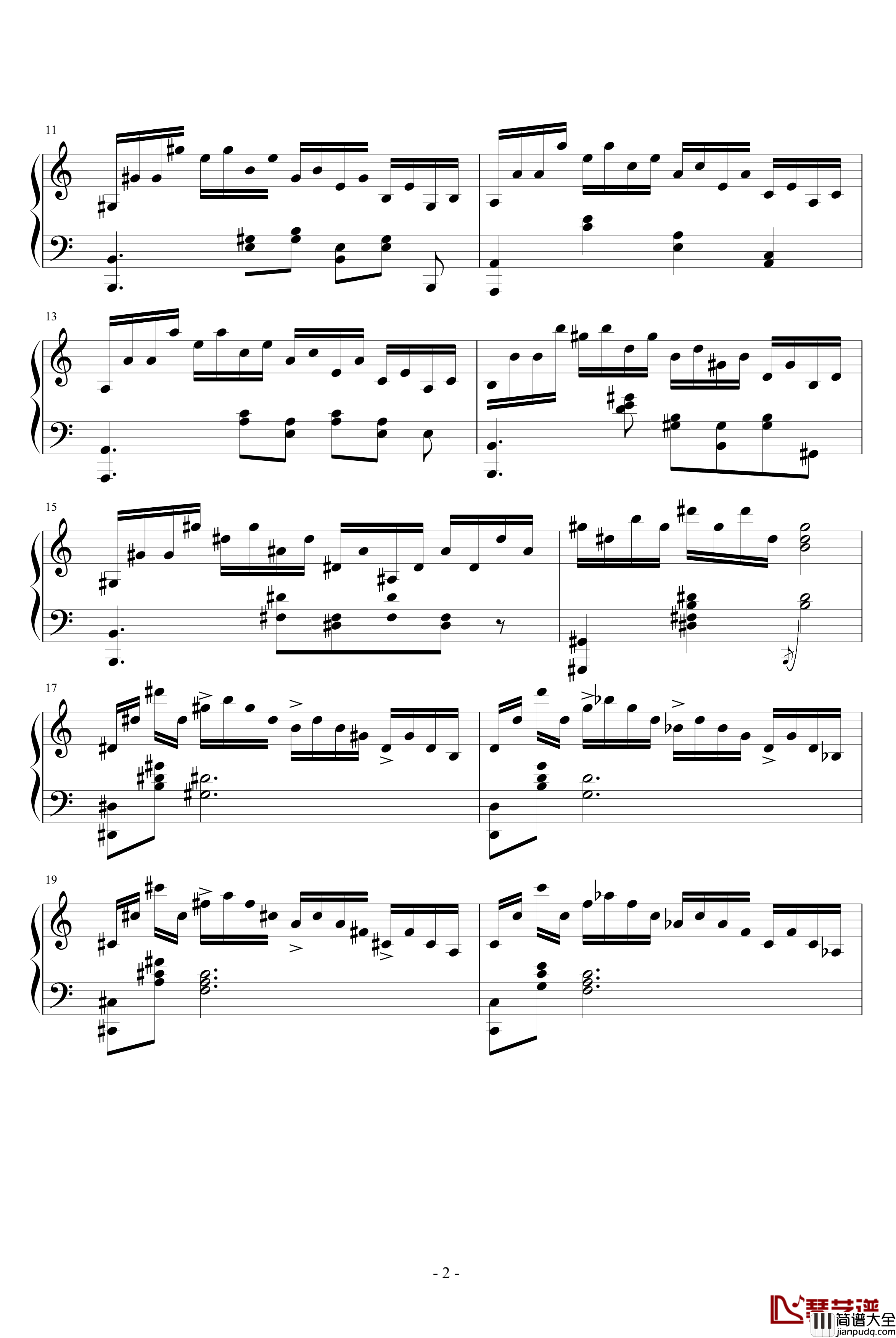 练习曲钢琴谱_梦的世界