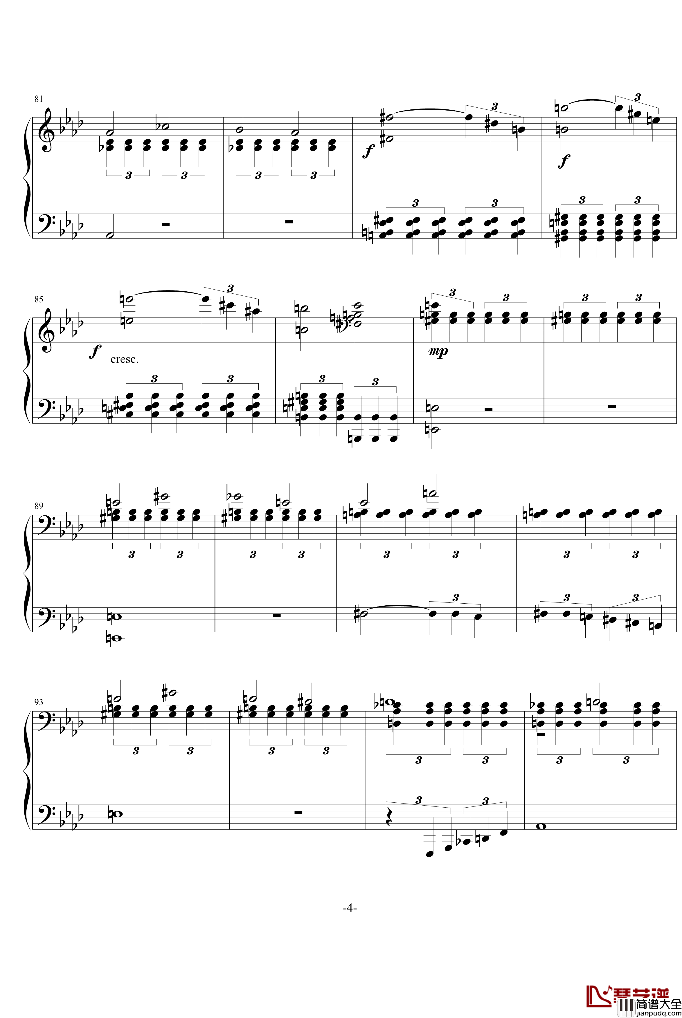 悲怆钢琴谱_贝多芬_beethoven