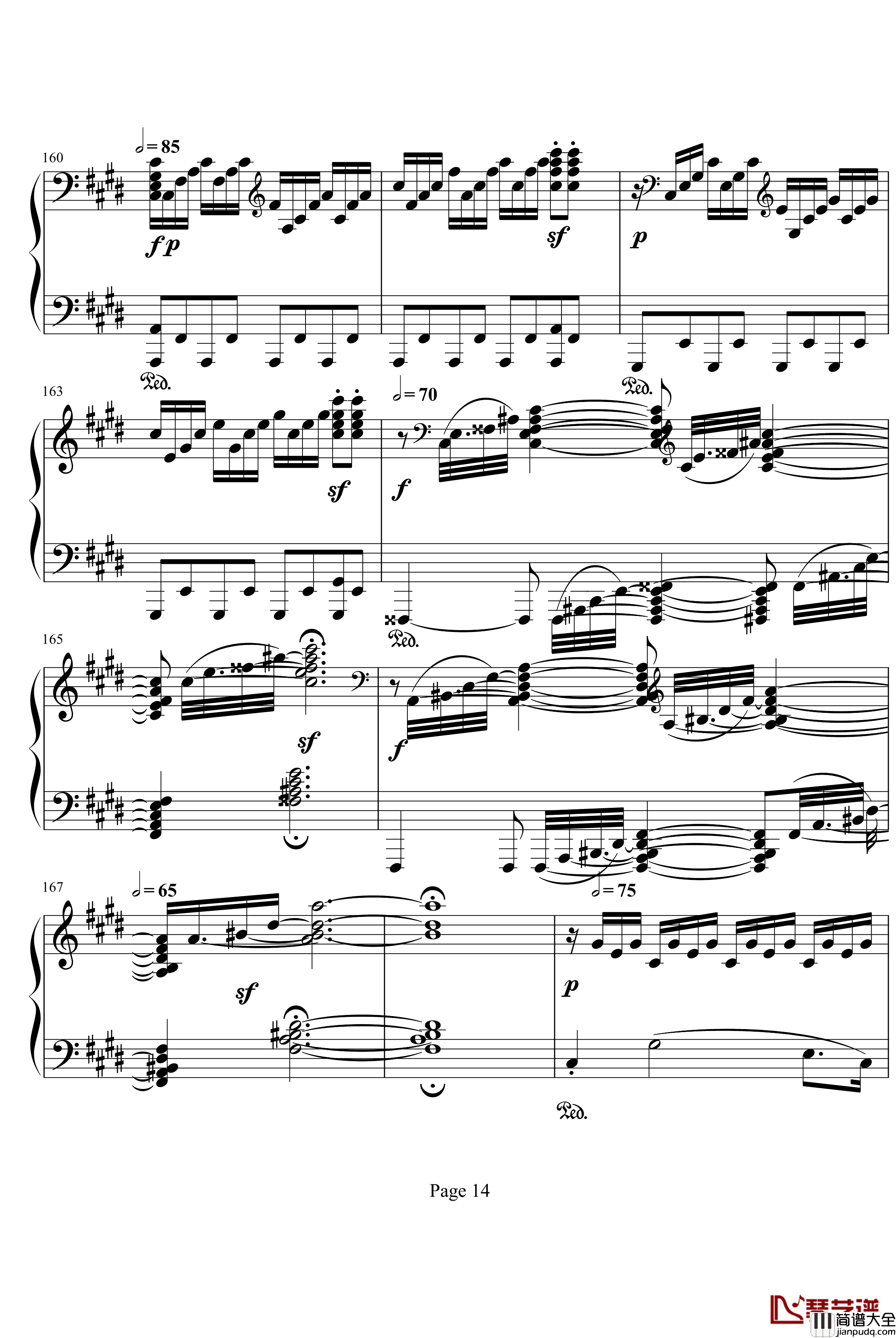 月光奏鸣曲第三乐章钢琴谱_贝多芬_beethoven