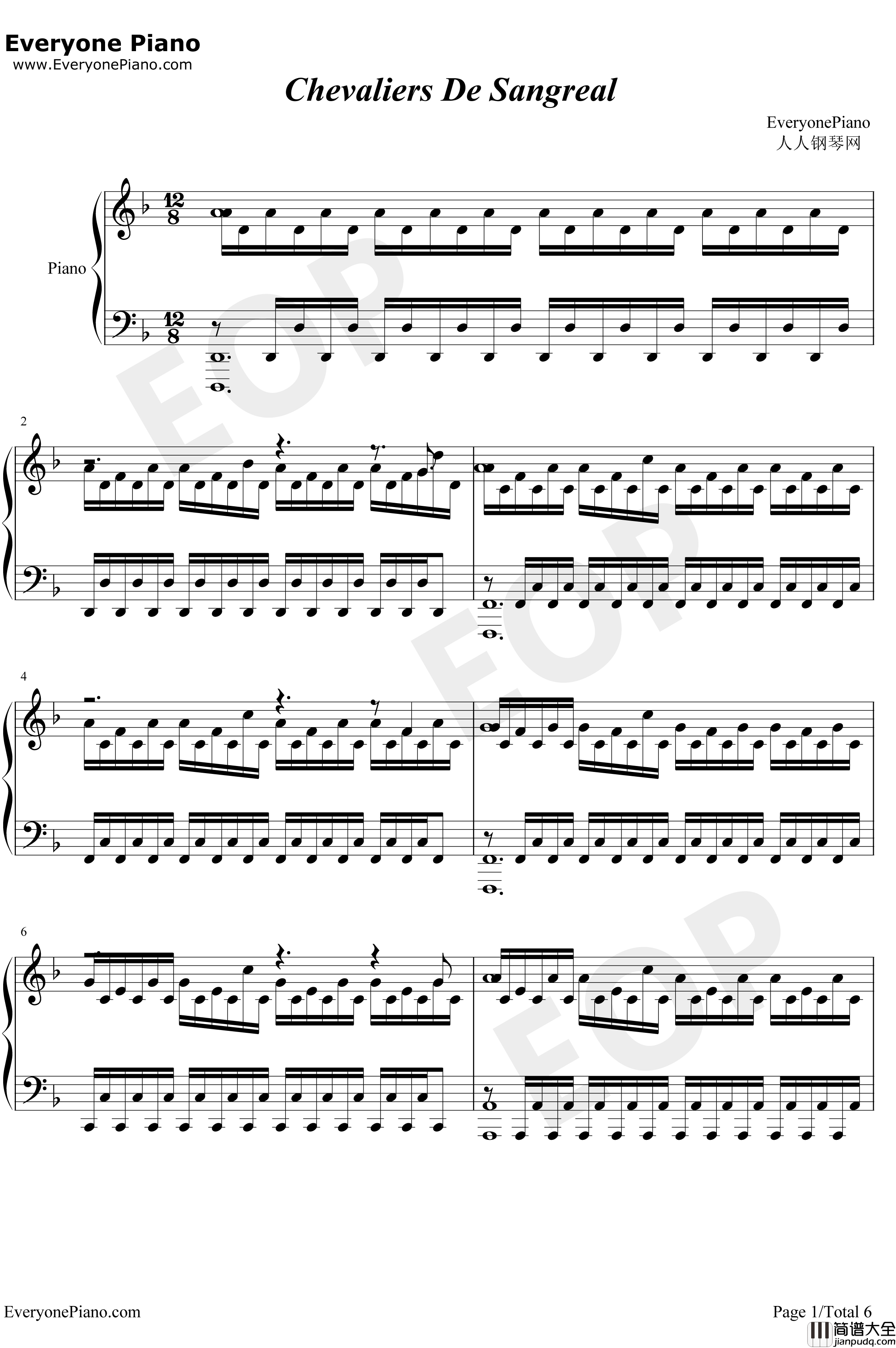 Chevaliers_De_Sangreal钢琴谱_HansZimmer_达芬奇密码OST