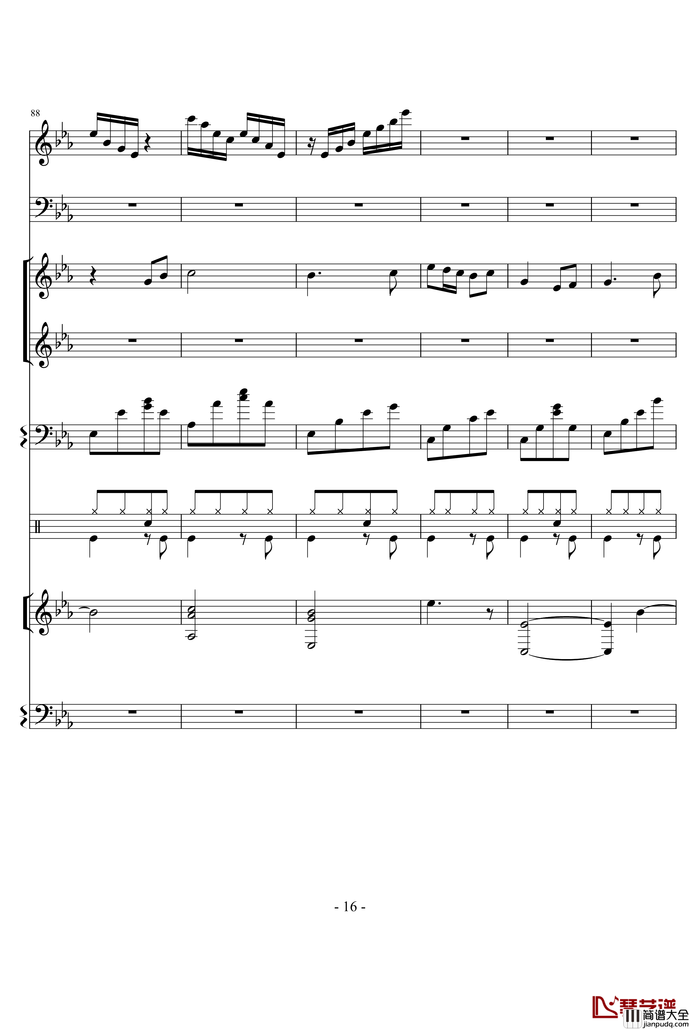 让我们荡起双桨钢琴谱_中国名曲