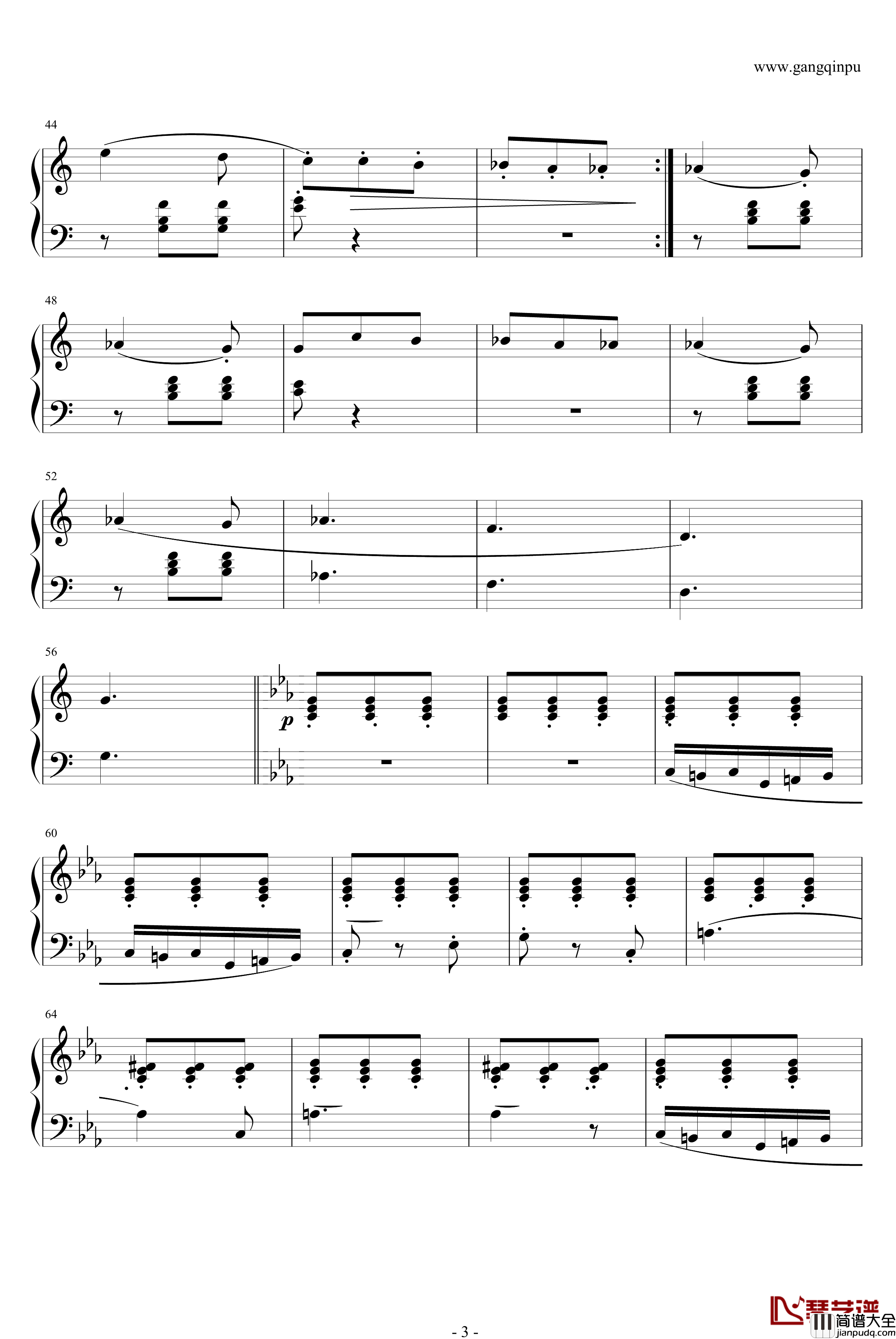 Ballade钢琴谱_布格缪勒