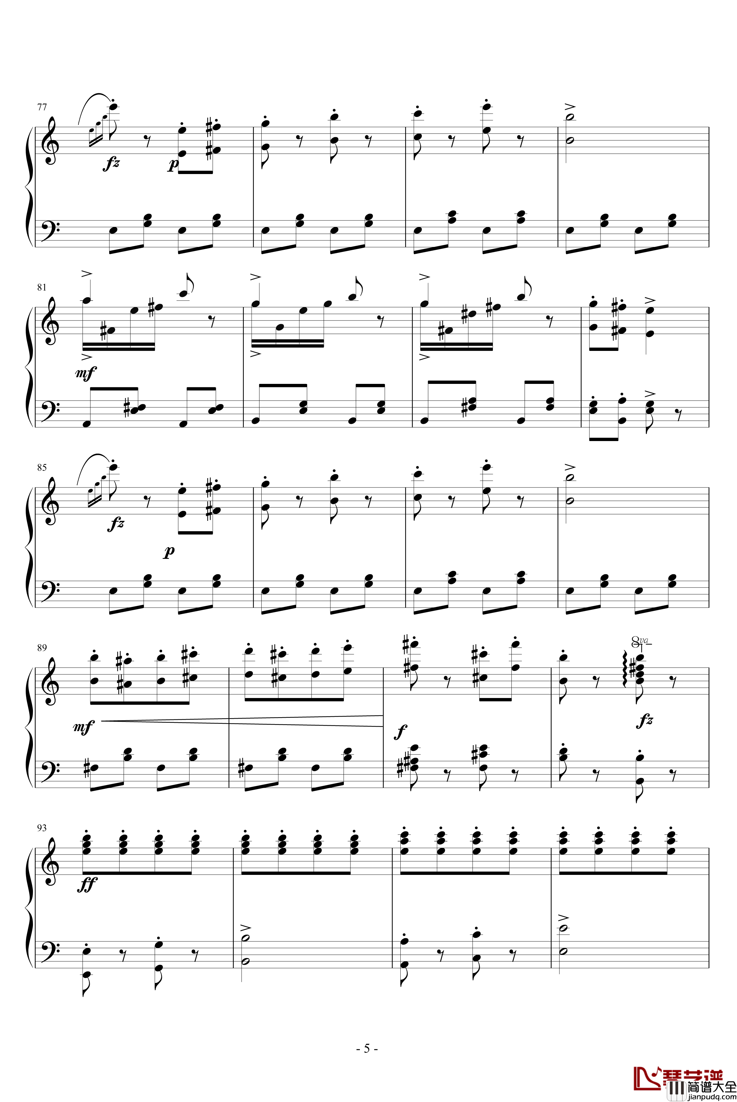 邮递马车钢琴谱_世界名曲